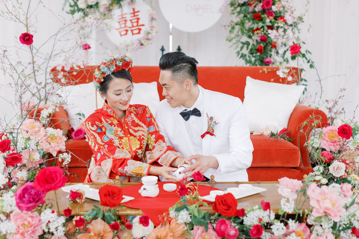 Oriental Luxe Weddings - Our beautiful Imperial tea ceremony setup