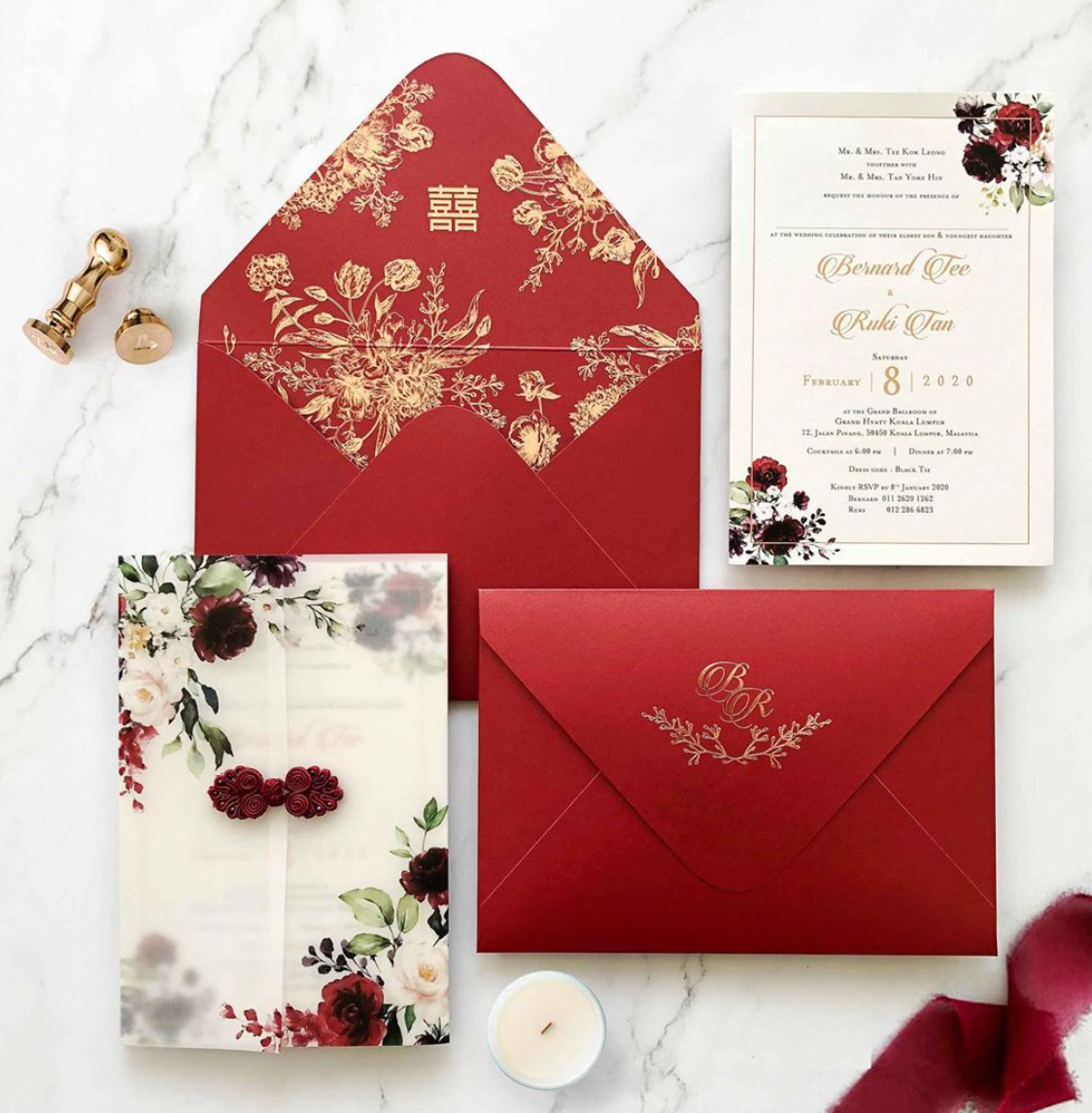2019 Chinese Red Dragon Envelopes for Weddings