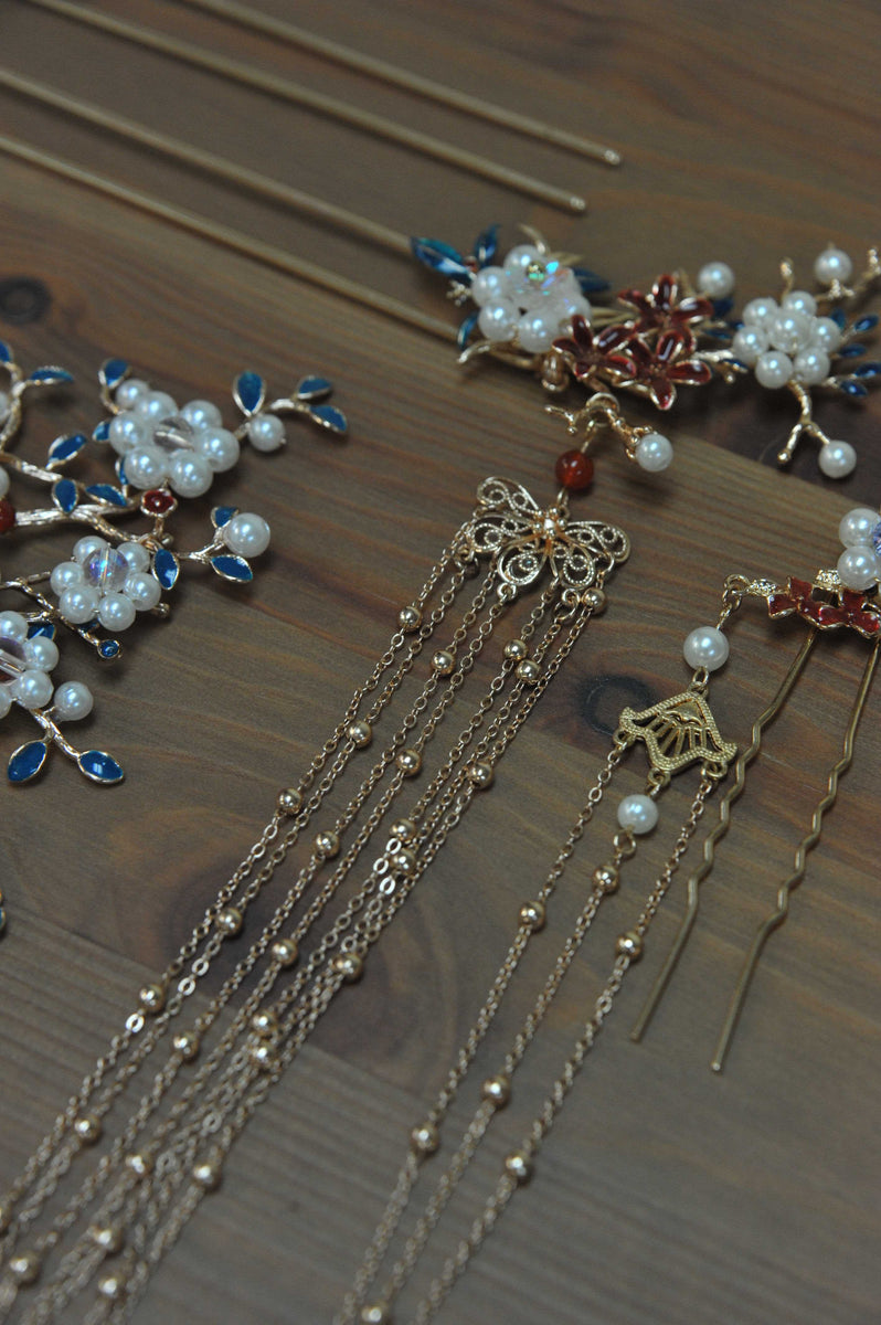 Traditional Chinese Hairpin | Pearl Hair Piece | Wedding 