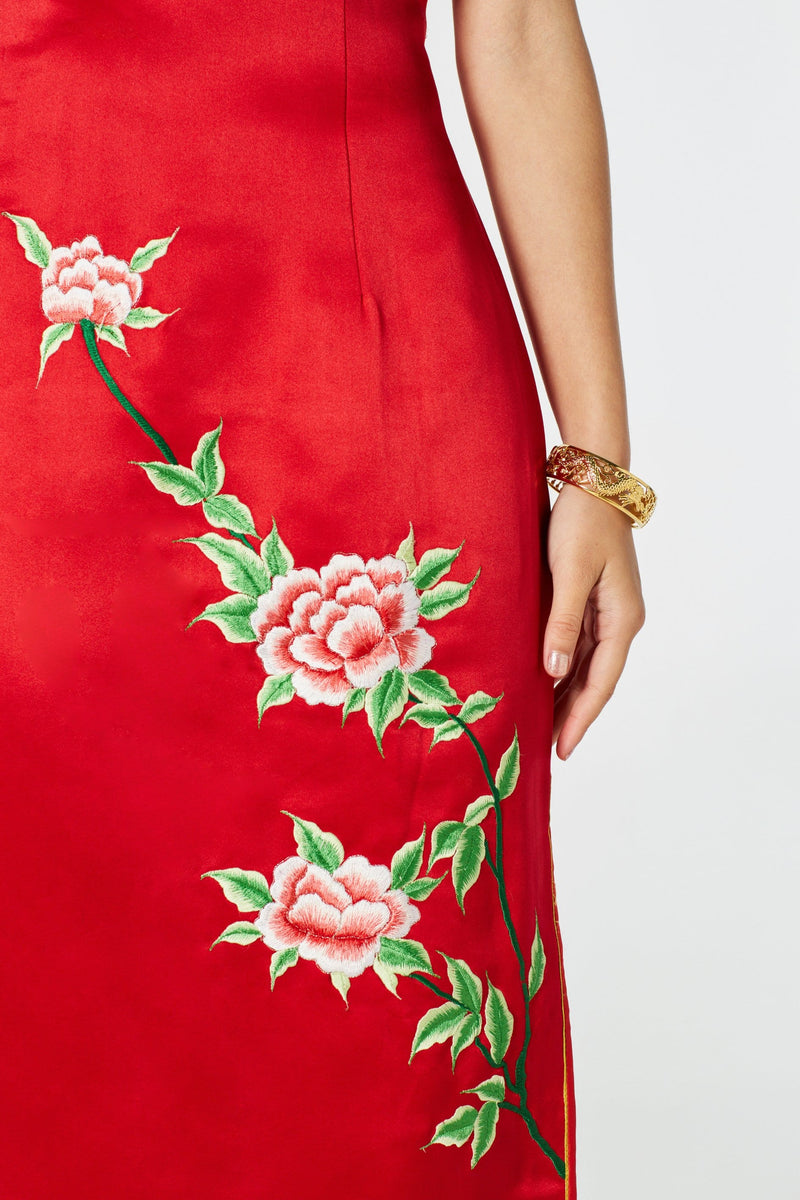 Mandalay embroidered cheongsam dress outlet
