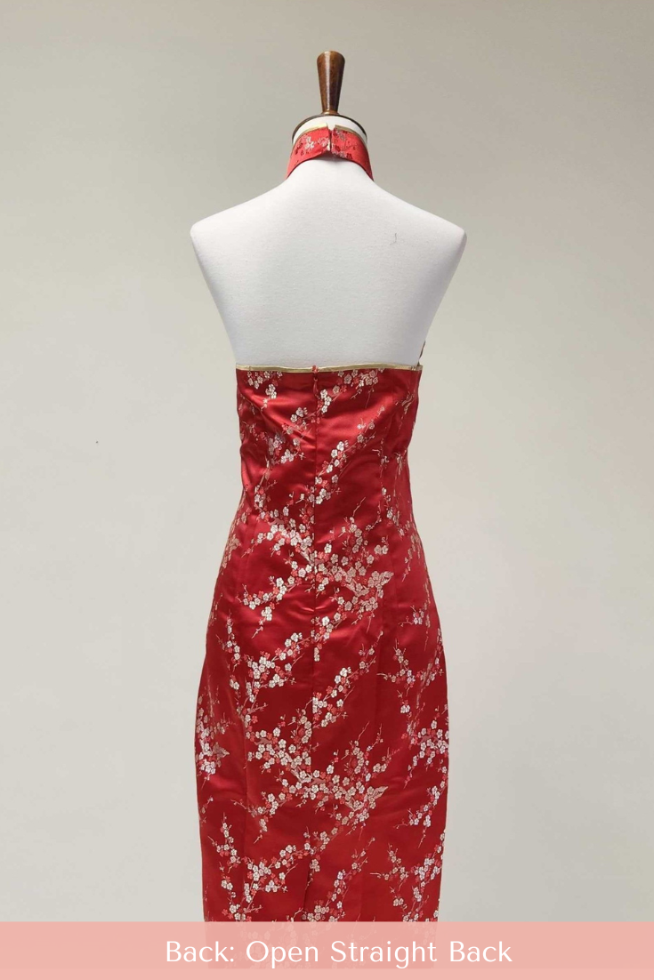 Modern Chinese Wedding Dress | Anna Halter Top Cheongsam Modern Chinese Wedding Dress | Anna Halter Top Cheongsam