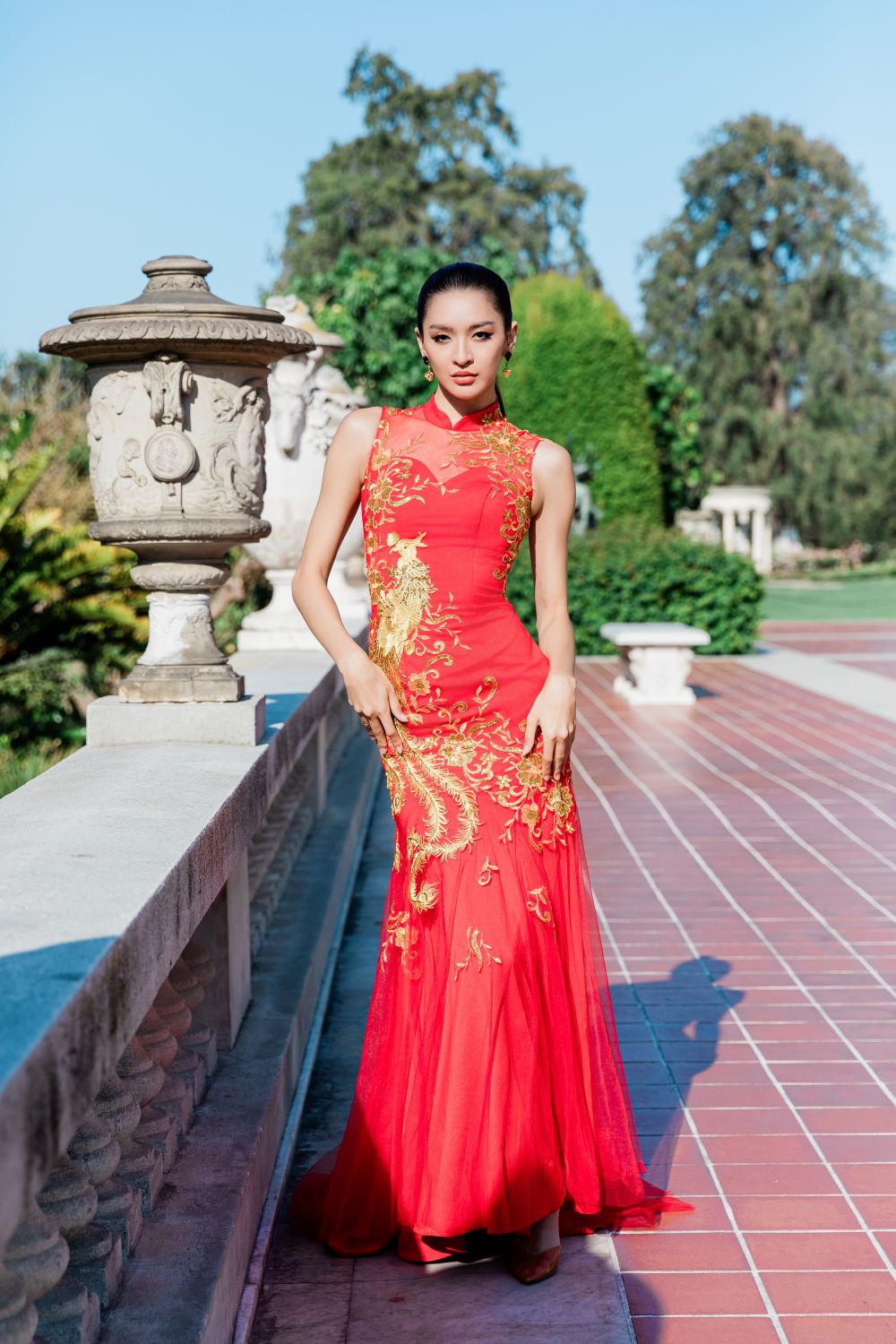 fitted lace wedding dress Red Carpet Cheongsam, Wedding Qipao Cheongsam, High-End Chinese Dress fitted lace wedding dress Red Carpet Cheongsam, Wedding Qipao Cheongsam, High-End Chinese Dress