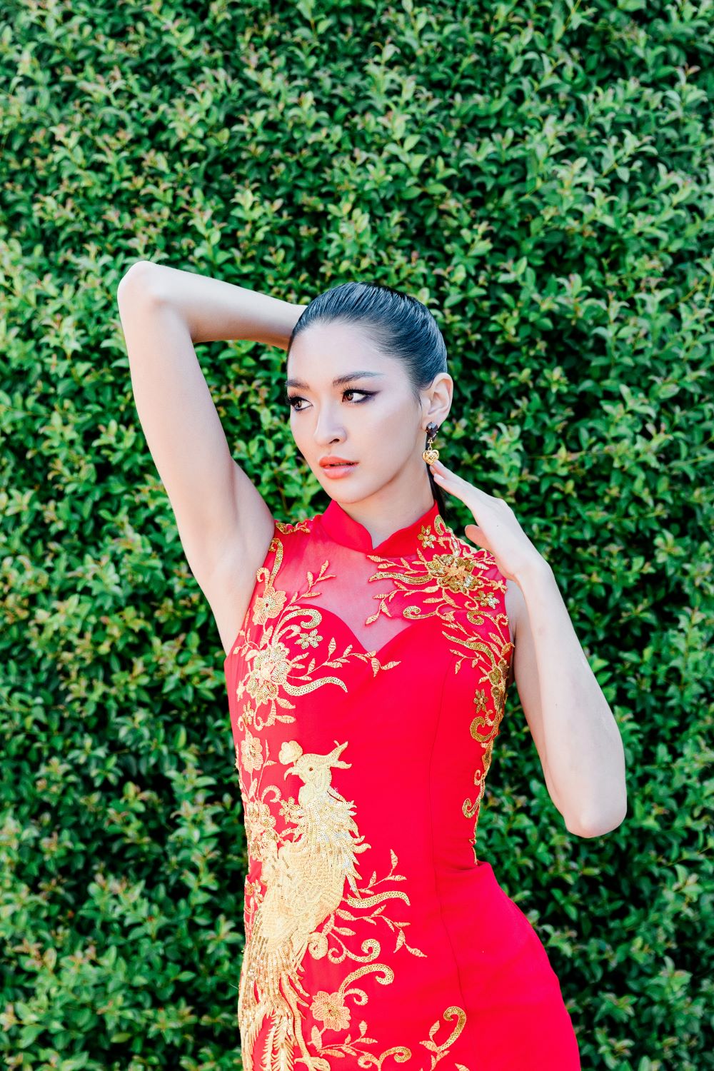 Suni Bespoke Dress | Red & Gold Mermaid Chinese Wedding Dress Suni Bespoke Dress | Red & Gold Mermaid Chinese Wedding Dress