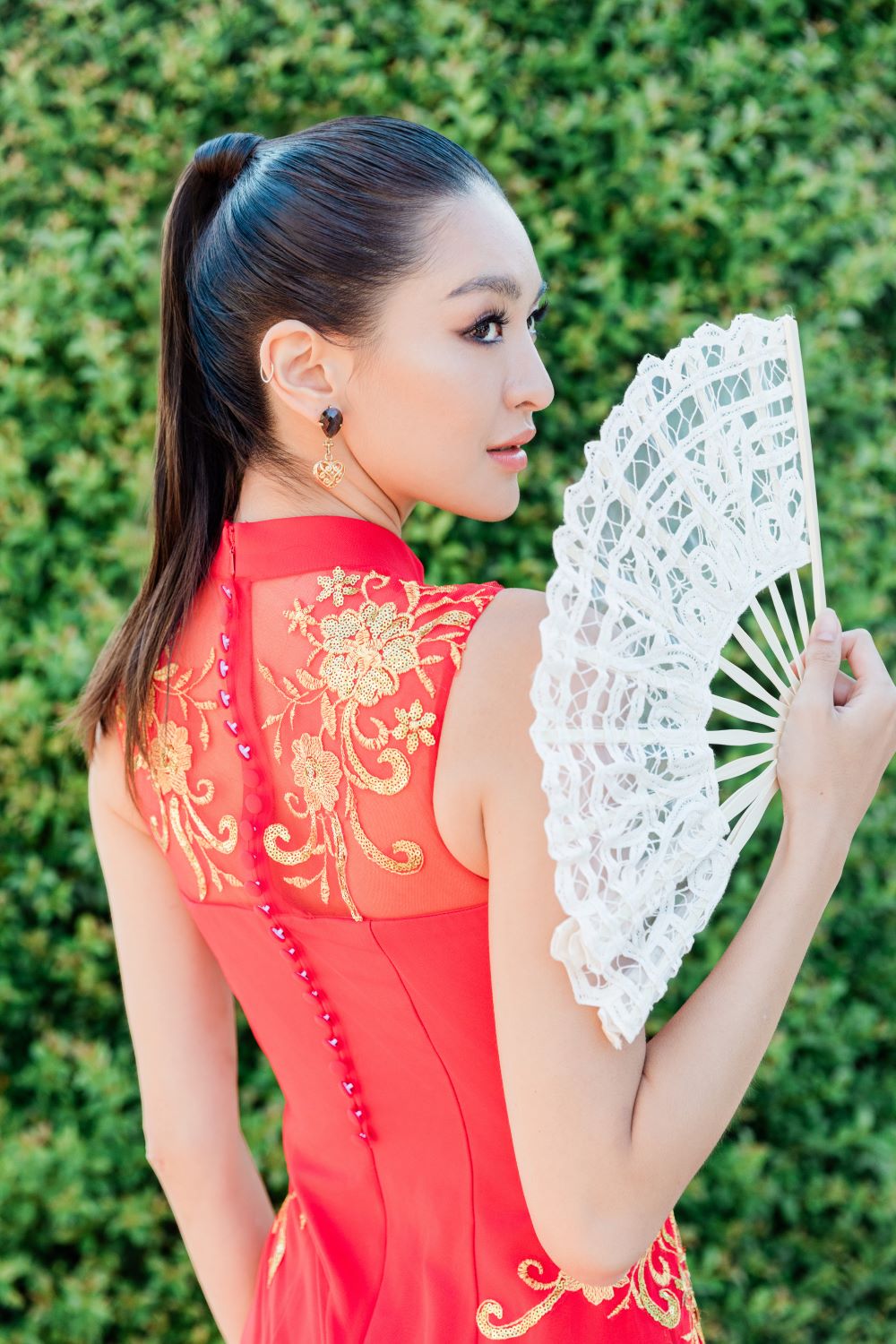 Suni Bespoke Dress | Red & Gold Mermaid Chinese Wedding Dress Suni Bespoke Dress | Red & Gold Mermaid Chinese Wedding Dress
