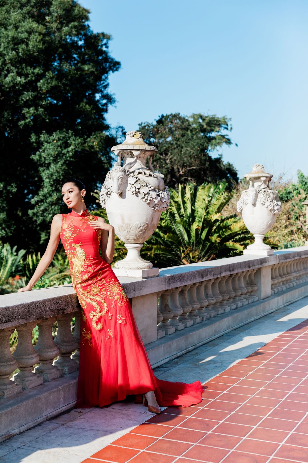Suni Bespoke Dress | Red & Gold Mermaid Chinese Wedding Dress Suni Bespoke Dress | Red & Gold Mermaid Chinese Wedding Dress
