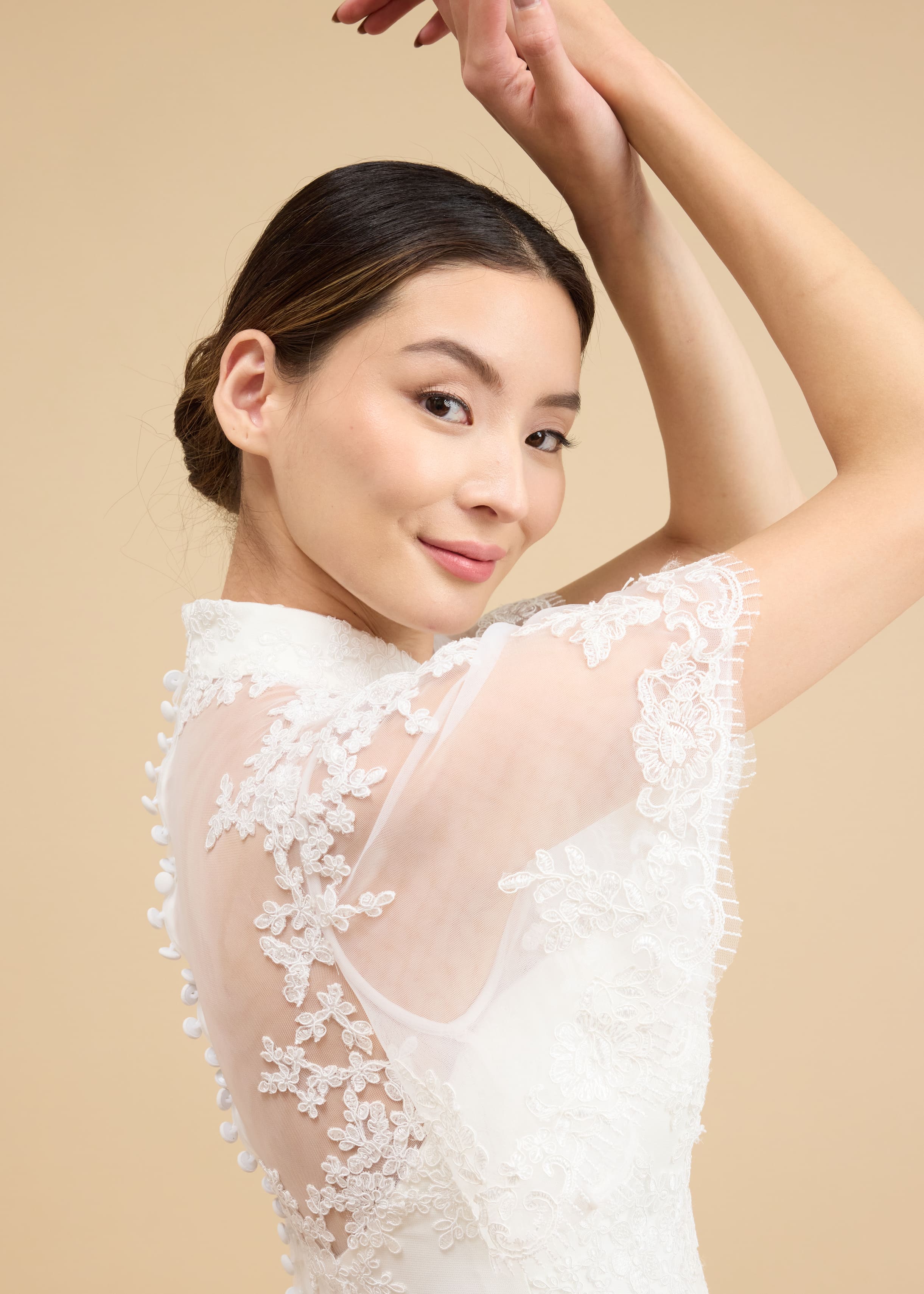 Lydia Bespoke Dress | Modern Lace A-Line Chinese Wedding Dress