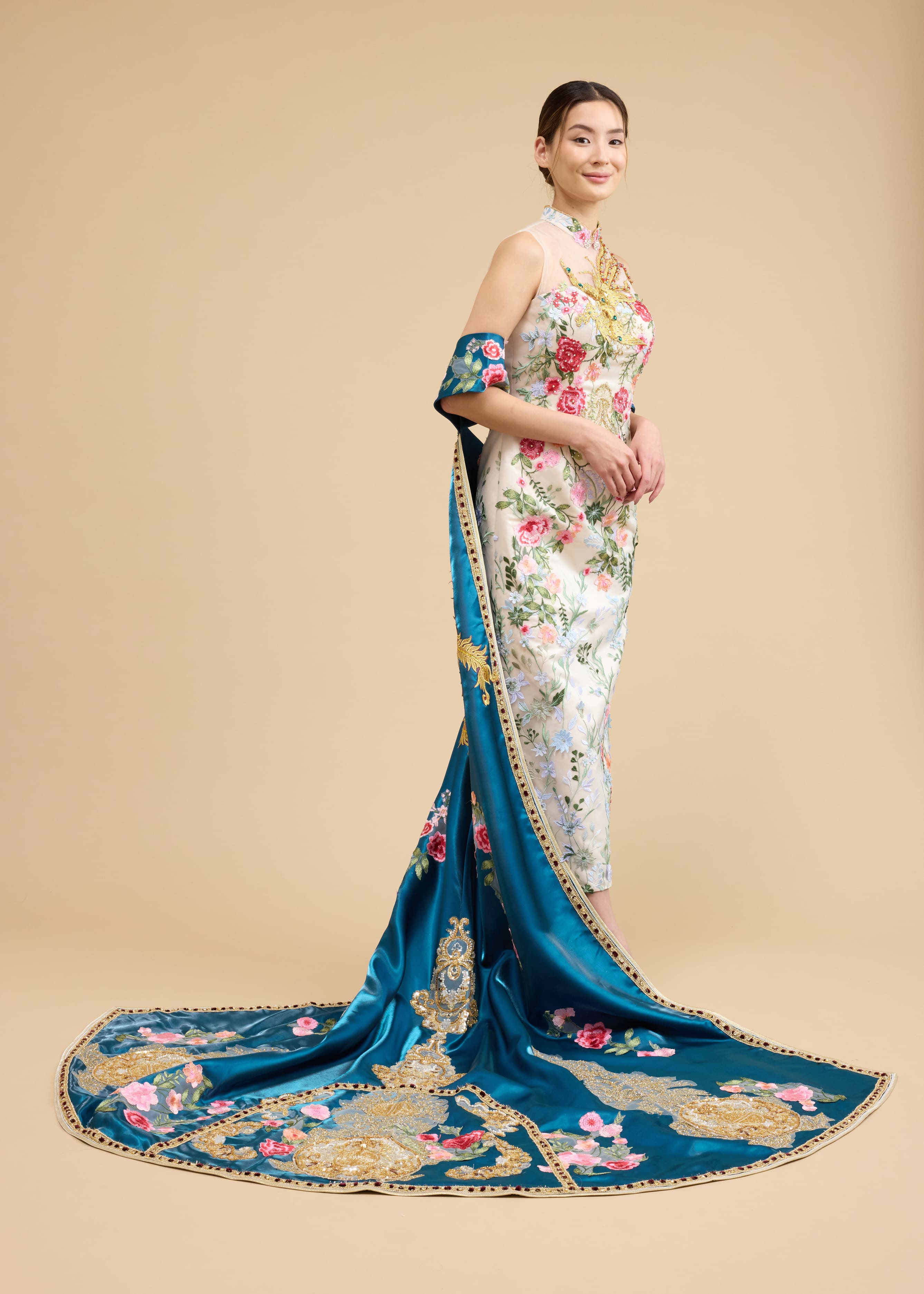 Audrey Bespoke Dress | Ornate Chinese Wedding Dress | Indonesian Malaysian Inspired Cheongsam