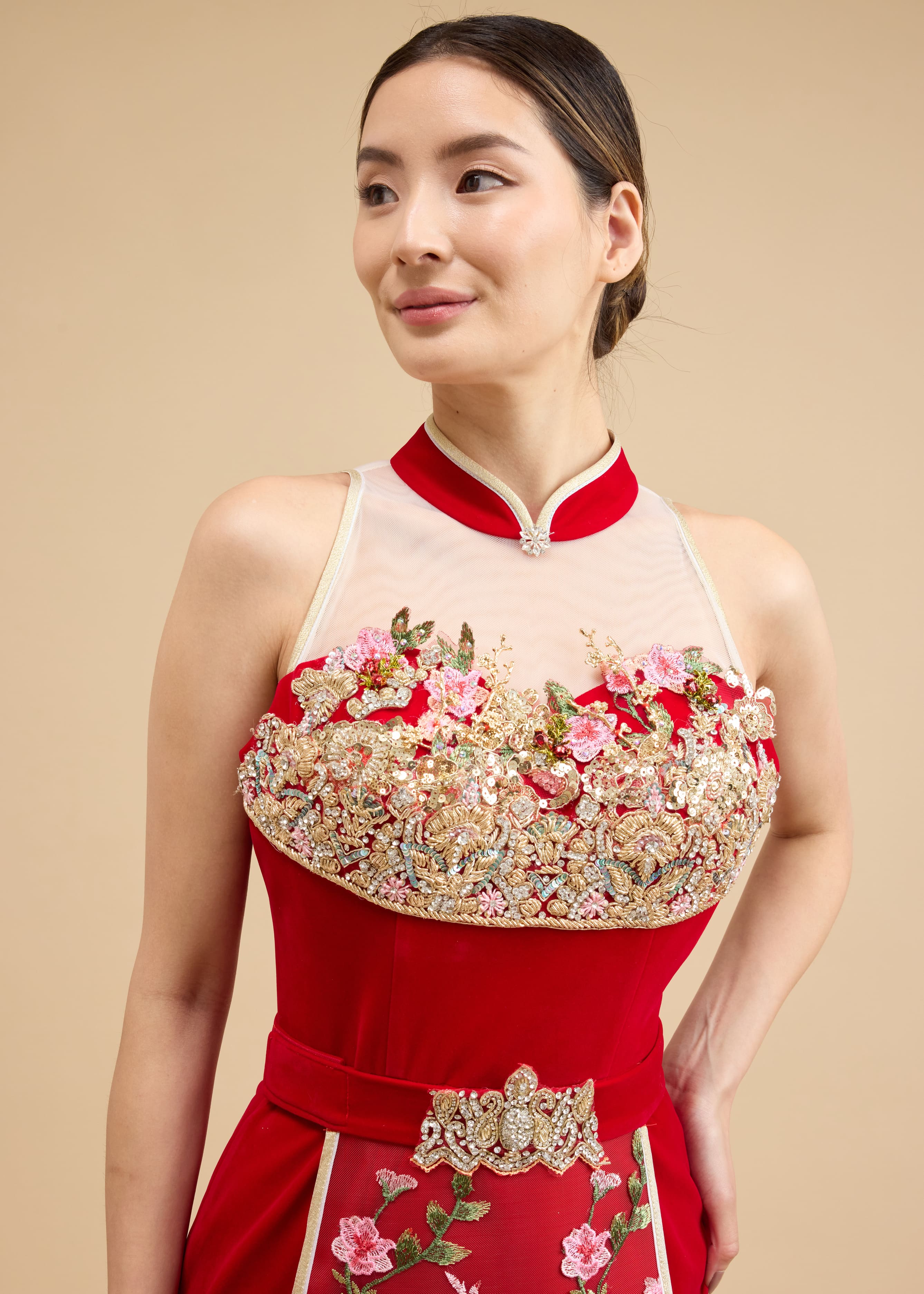 Celine Bespoke Dress | Red Phoenix Malaysian Chinese Inspired Wedding East Meets Dress Celine Bespoke Dress | Red Phoenix Malaysian Chinese Inspired Wedding East Meets Dress