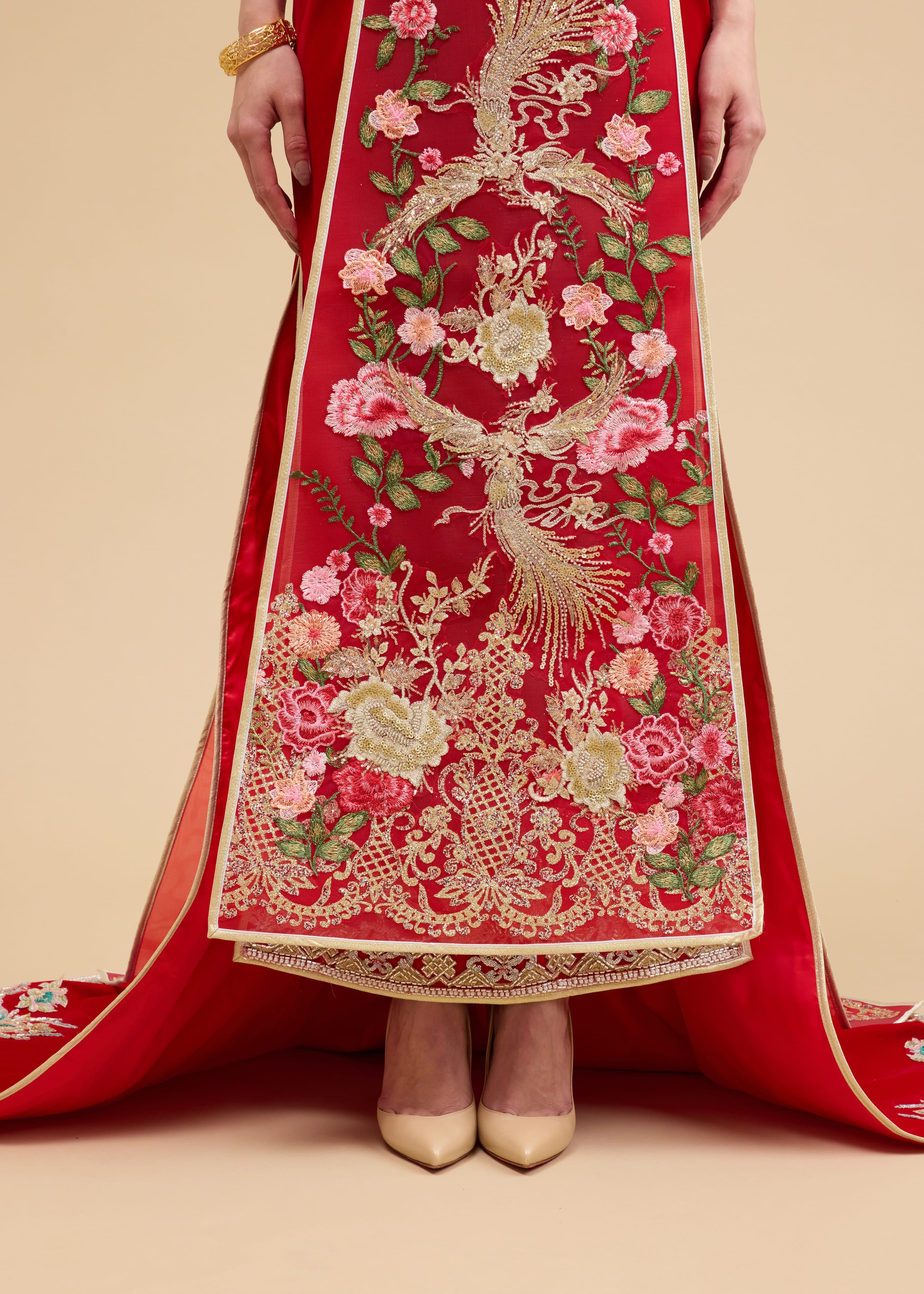 Celine Bespoke Dress | Red Phoenix Malaysian Chinese Inspired Wedding Dress