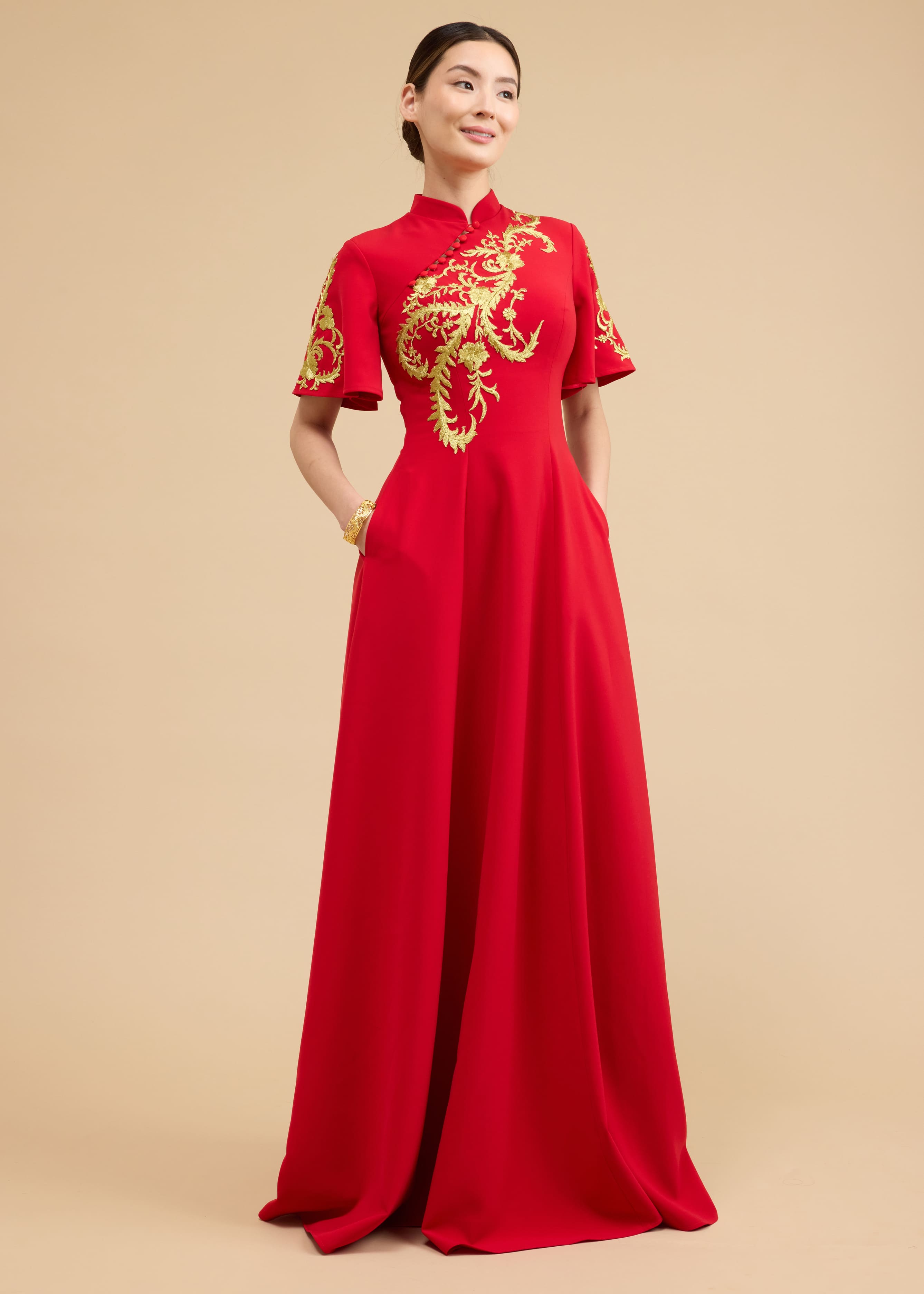Janelle Bespoke Dress | Phoenix Tail A-Line Chinese Wedding Dress