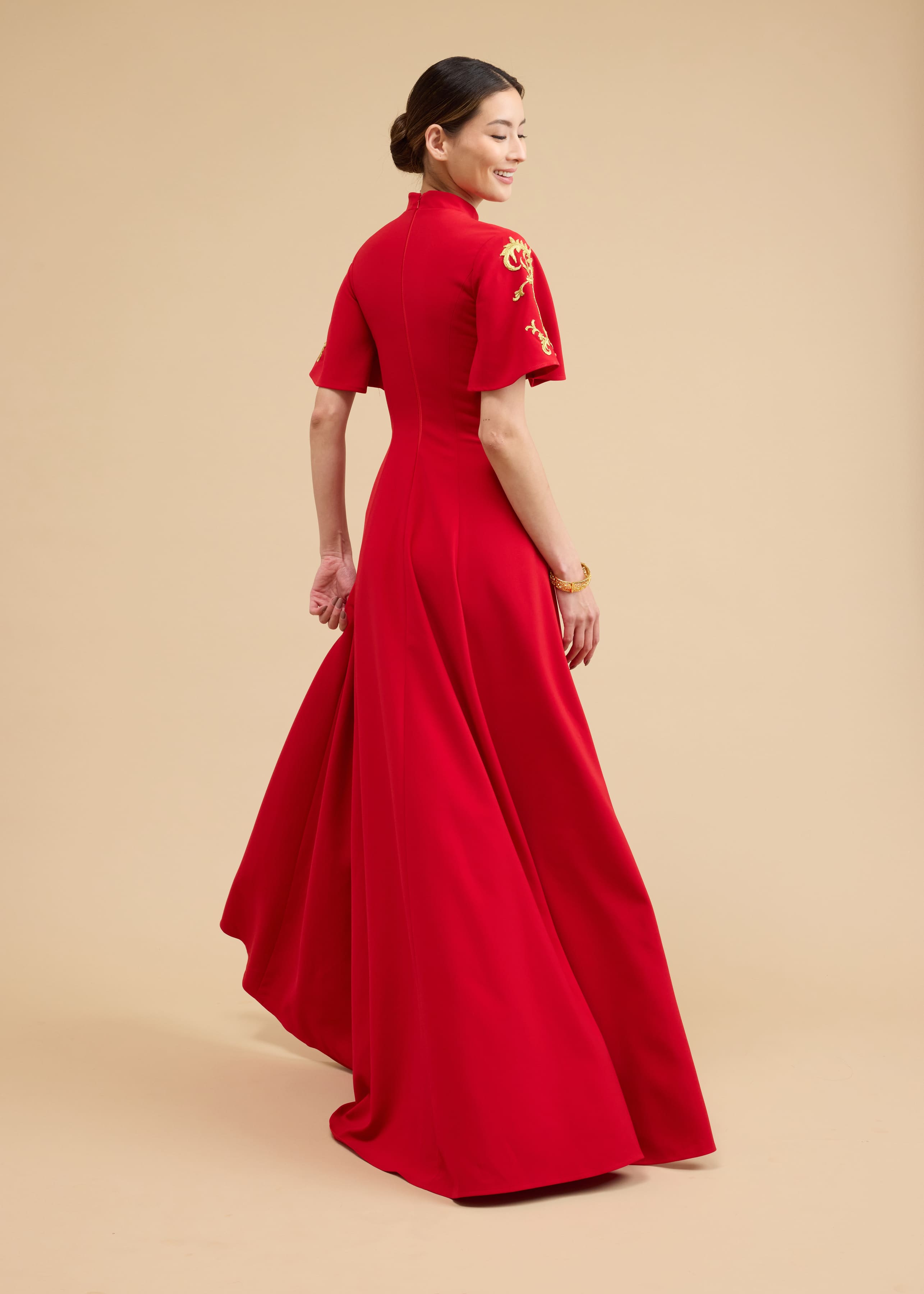 Janelle Bespoke Dress | Phoenix Tail A-Line Chinese Wedding Dress
