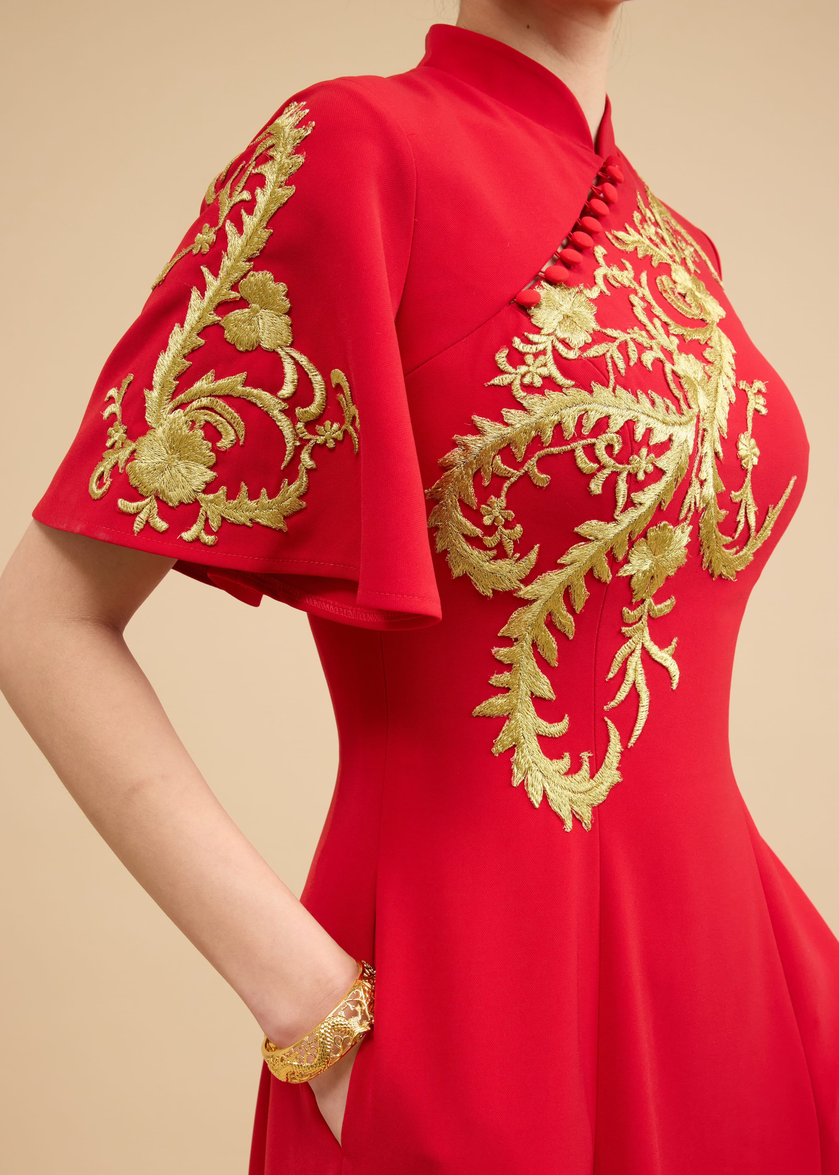Janelle Bespoke Dress | Phoenix Tail A-Line Chinese Wedding Dress