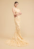 June Bespoke Dress | Modern Champagne Floral Cheongsam