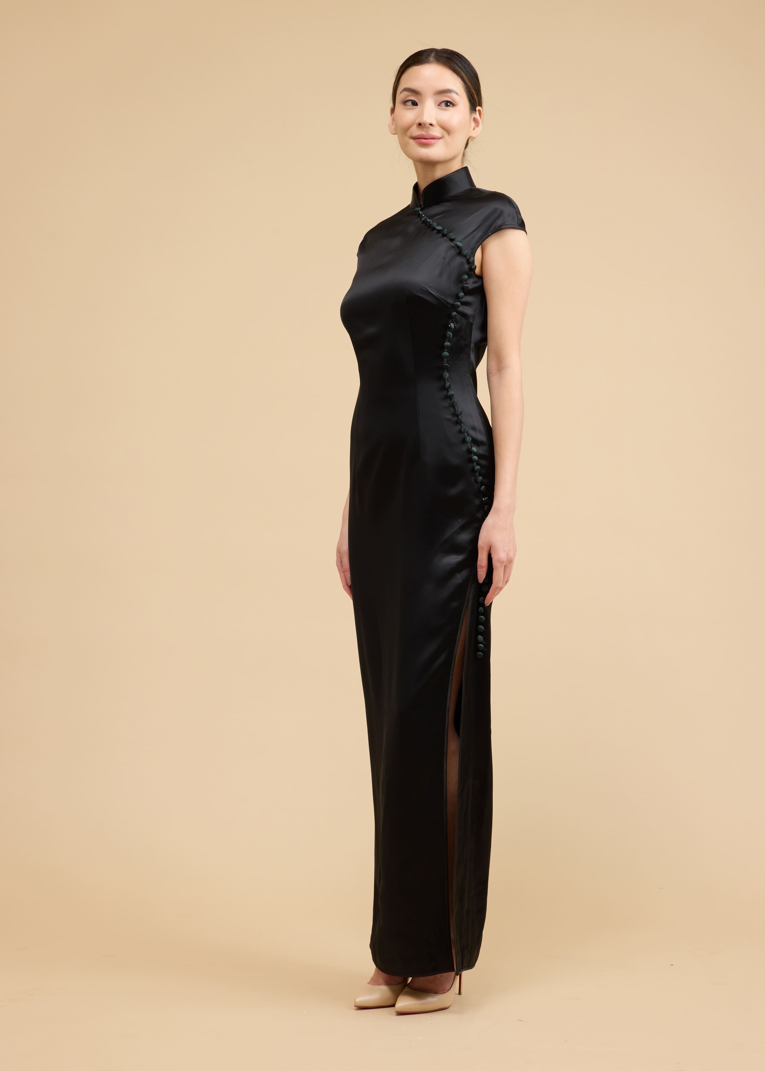 Maya Bespoke Dress | Modern Black Traditional Qipao Maya Bespoke Dress | Modern Black Traditional Qipao