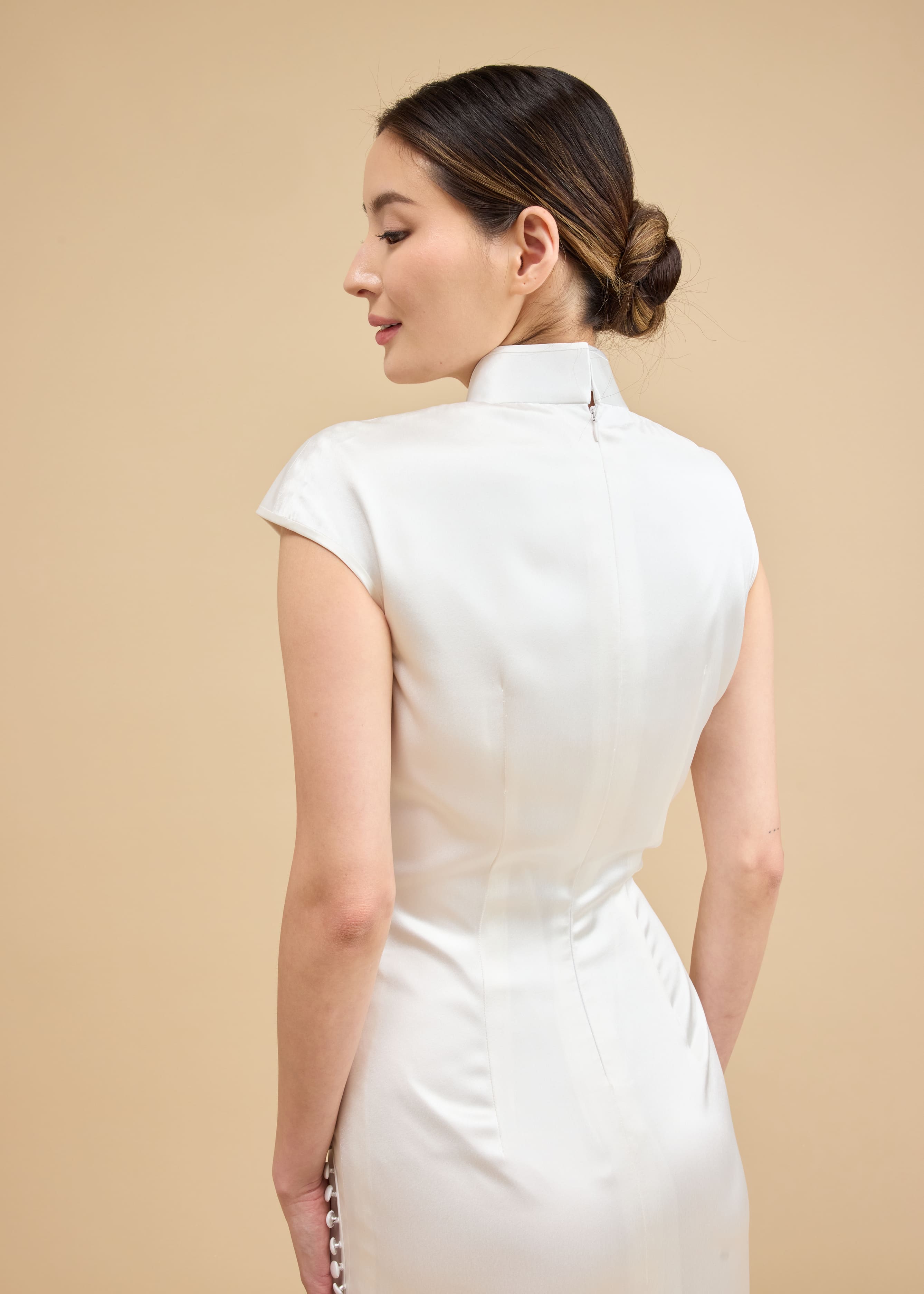 Maya Bespoke Dress | Modern Black Traditional Qipao