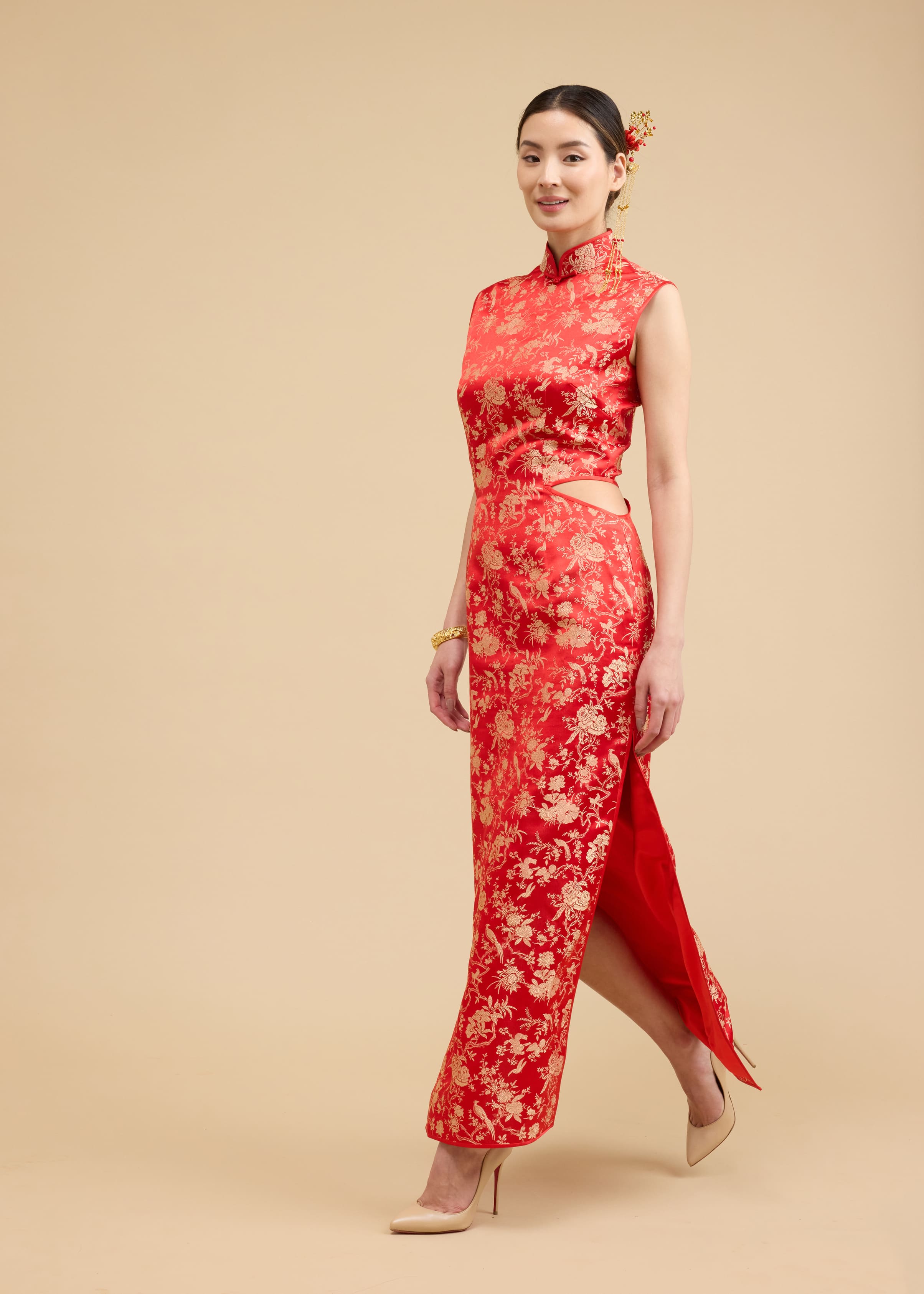 Naomi Bespoke Dress | Modern Brocade Silk Chinese Wedding Qipao Naomi Bespoke Dress | Modern Brocade Silk Chinese Wedding Qipao
