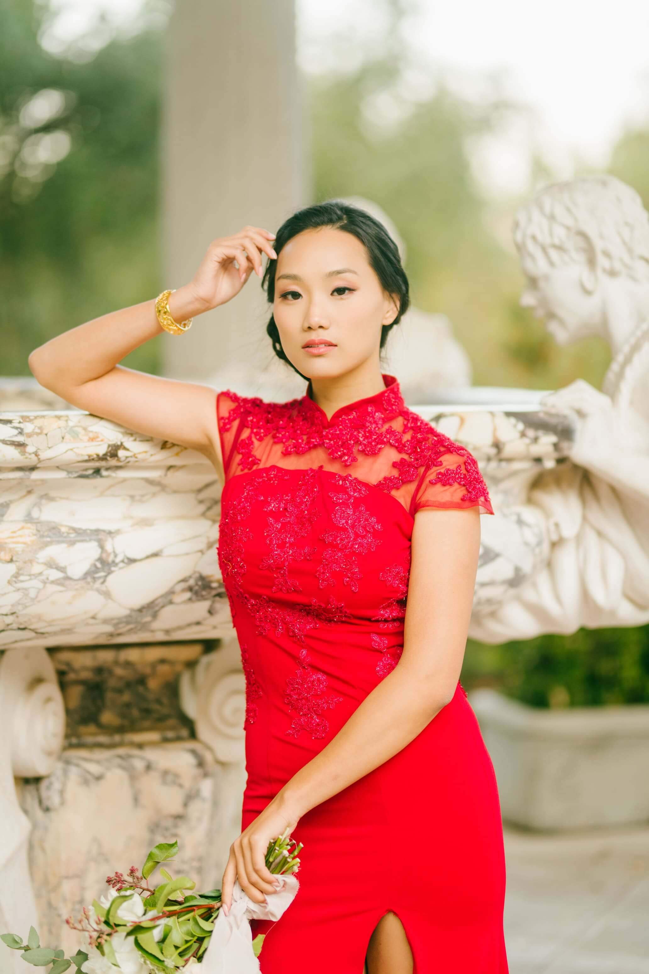 Amal Bespoke Dress | Modern Lace Wedding Cheongsam Amal Bespoke Dress | Modern Lace Wedding Cheongsam