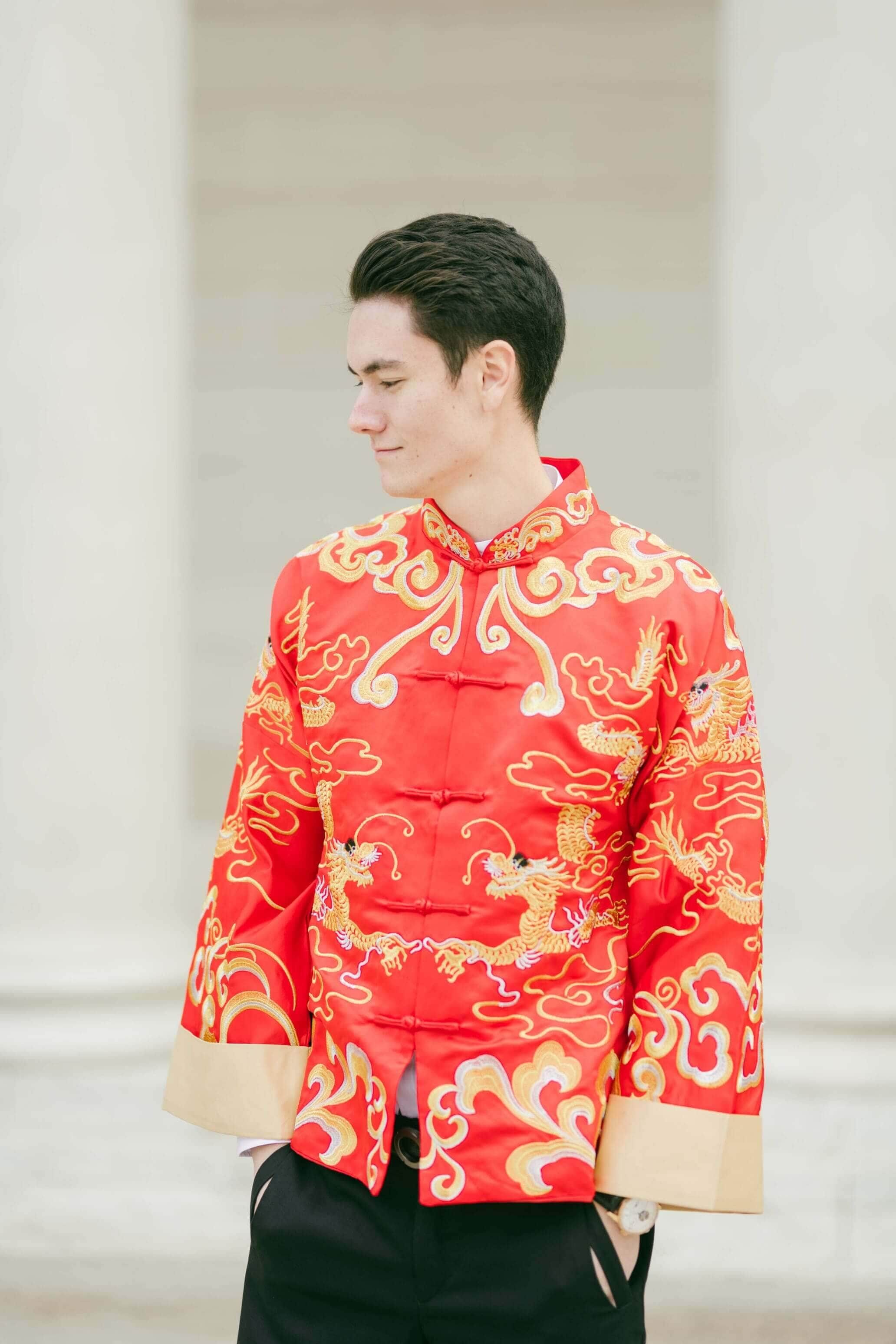 Han Jacket | Men's Changshan | Chinese Dragon Jacket | East Meets