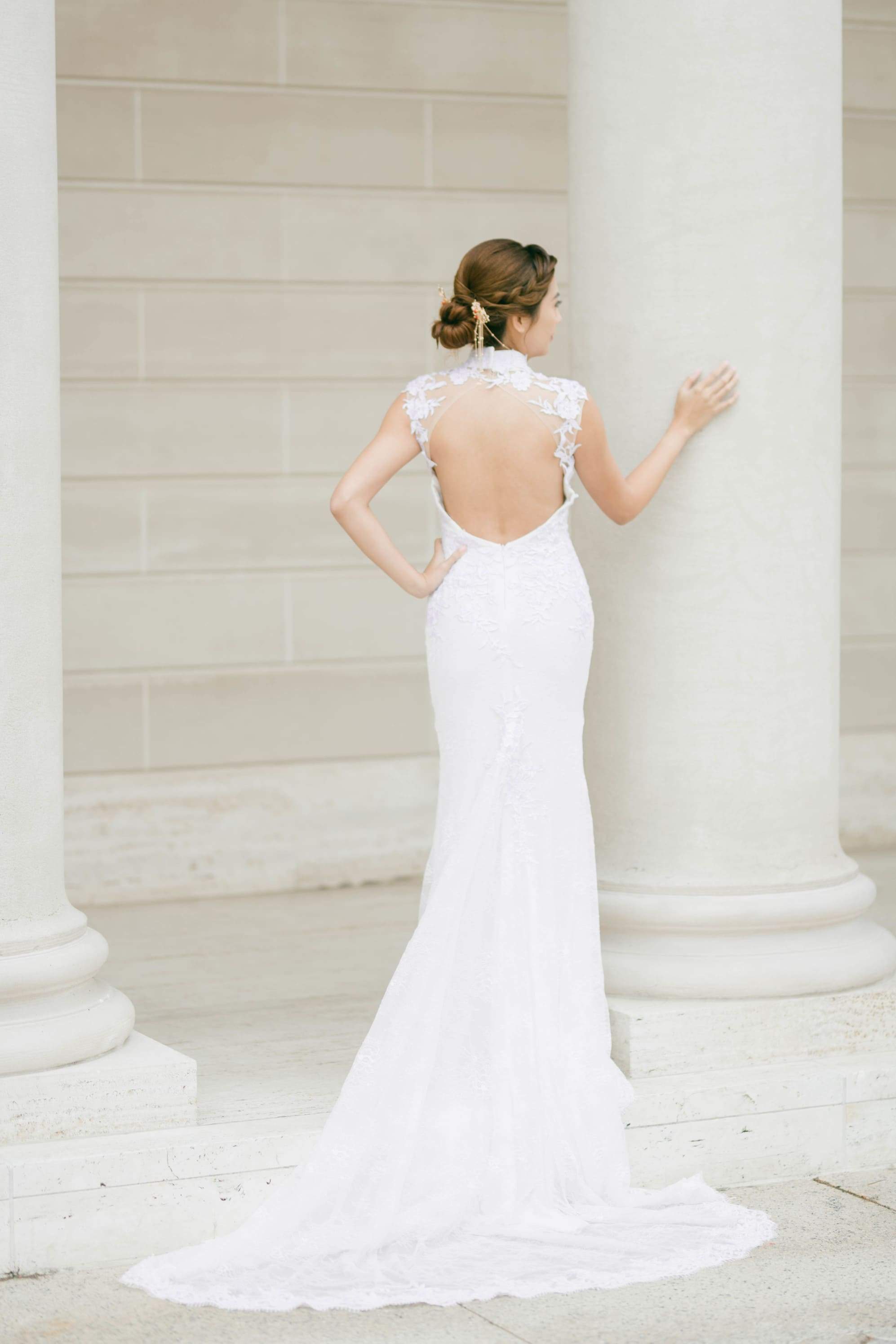 East Meets Dress | White Wedding Cheongsam | Lulu Bespoke Dress East Meets Dress | White Wedding Cheongsam | Lulu Bespoke Dress