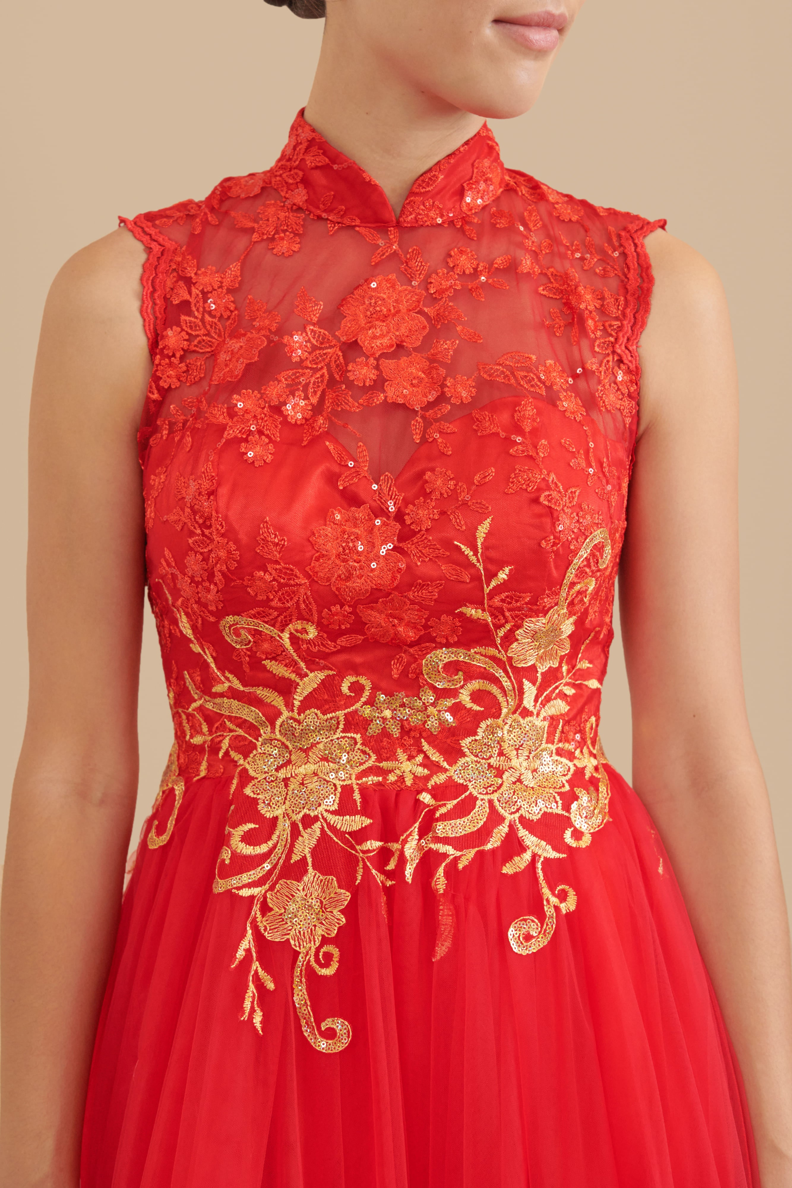 Mindy Bespoke Dress | Modern Red & Gold Chinese Wedding Dress – East Mindy Bespoke Dress | Modern Red & Gold Chinese Wedding Dress – East
