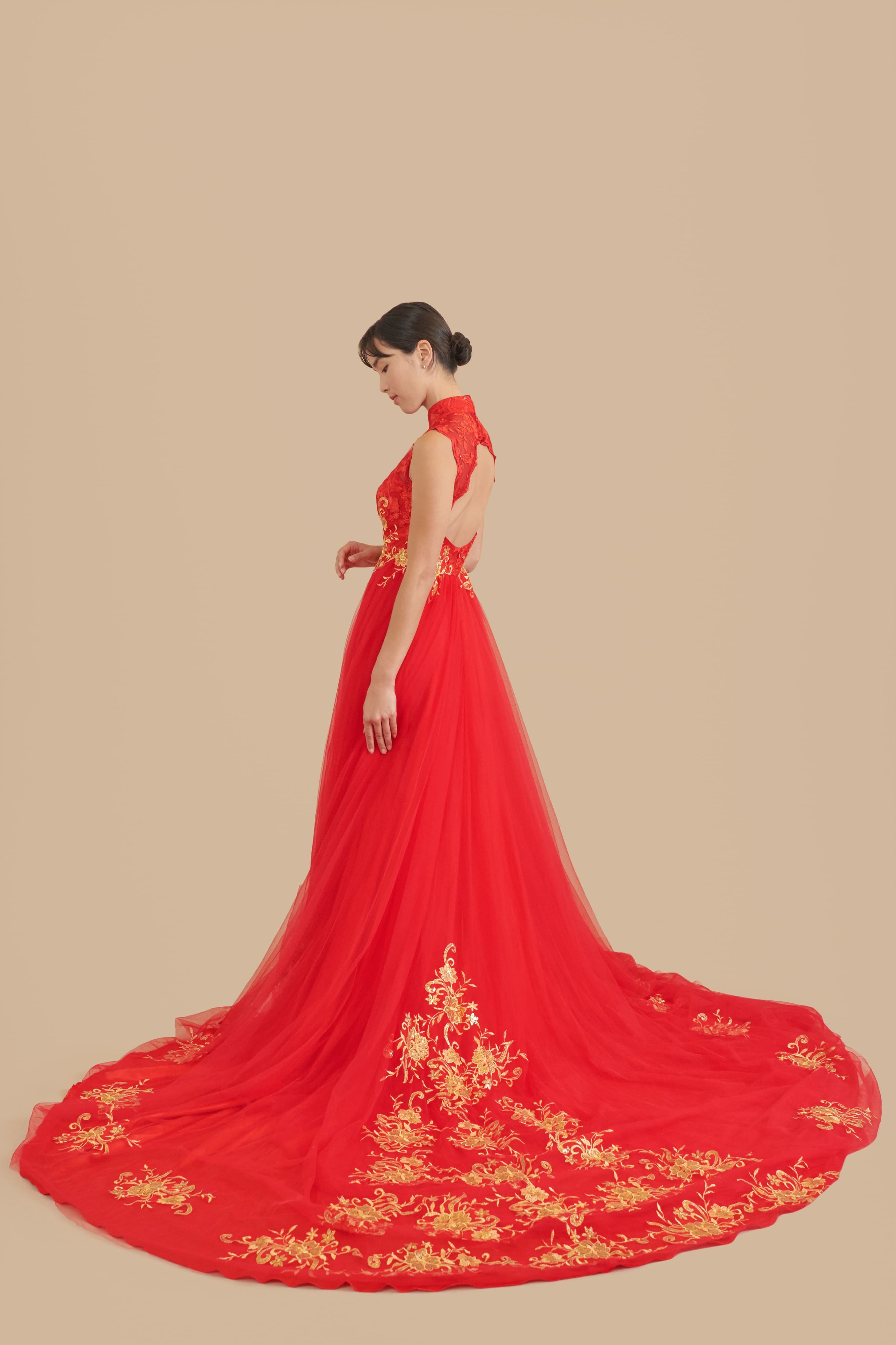 Mindy Bespoke Dress | Modern Red & Gold Chinese Wedding Dress Mindy Bespoke Dress | Modern Red & Gold Chinese Wedding Dress