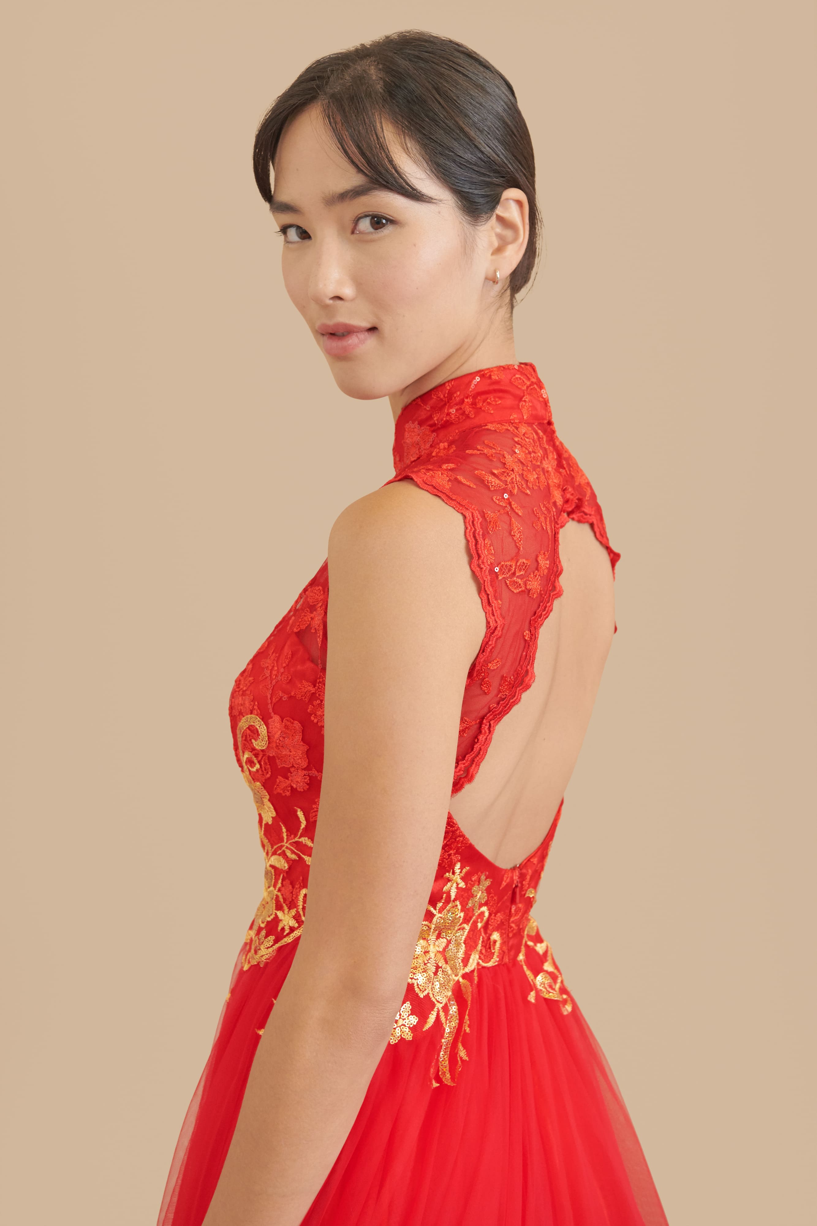 Mindy Bespoke Dress | Modern Red & Gold Chinese Wedding Dress – East Mindy Bespoke Dress | Modern Red & Gold Chinese Wedding Dress – East