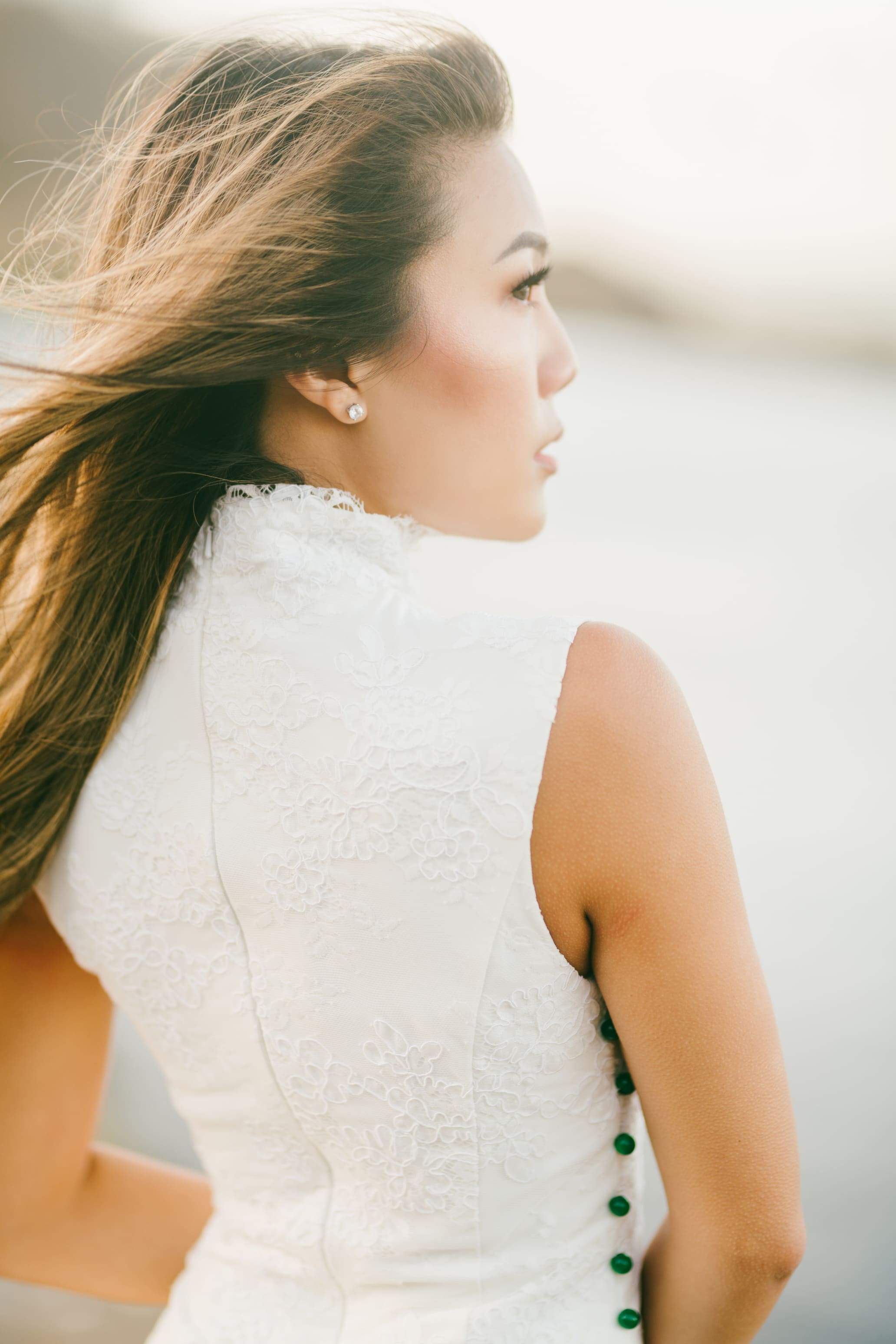 Jade Bespoke Dress | White Lace Cheongsam Wedding Dress Jade Bespoke Dress | White Lace Cheongsam Wedding Dress
