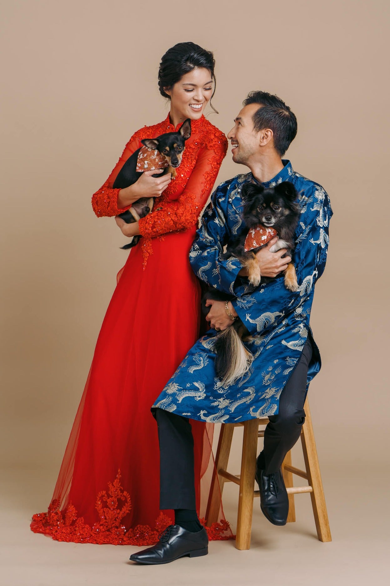 Modern Vietnamese Wedding Dress with Removable Cape | Kelly Dress Modern Vietnamese Wedding Dress with Removable Cape | Kelly Dress