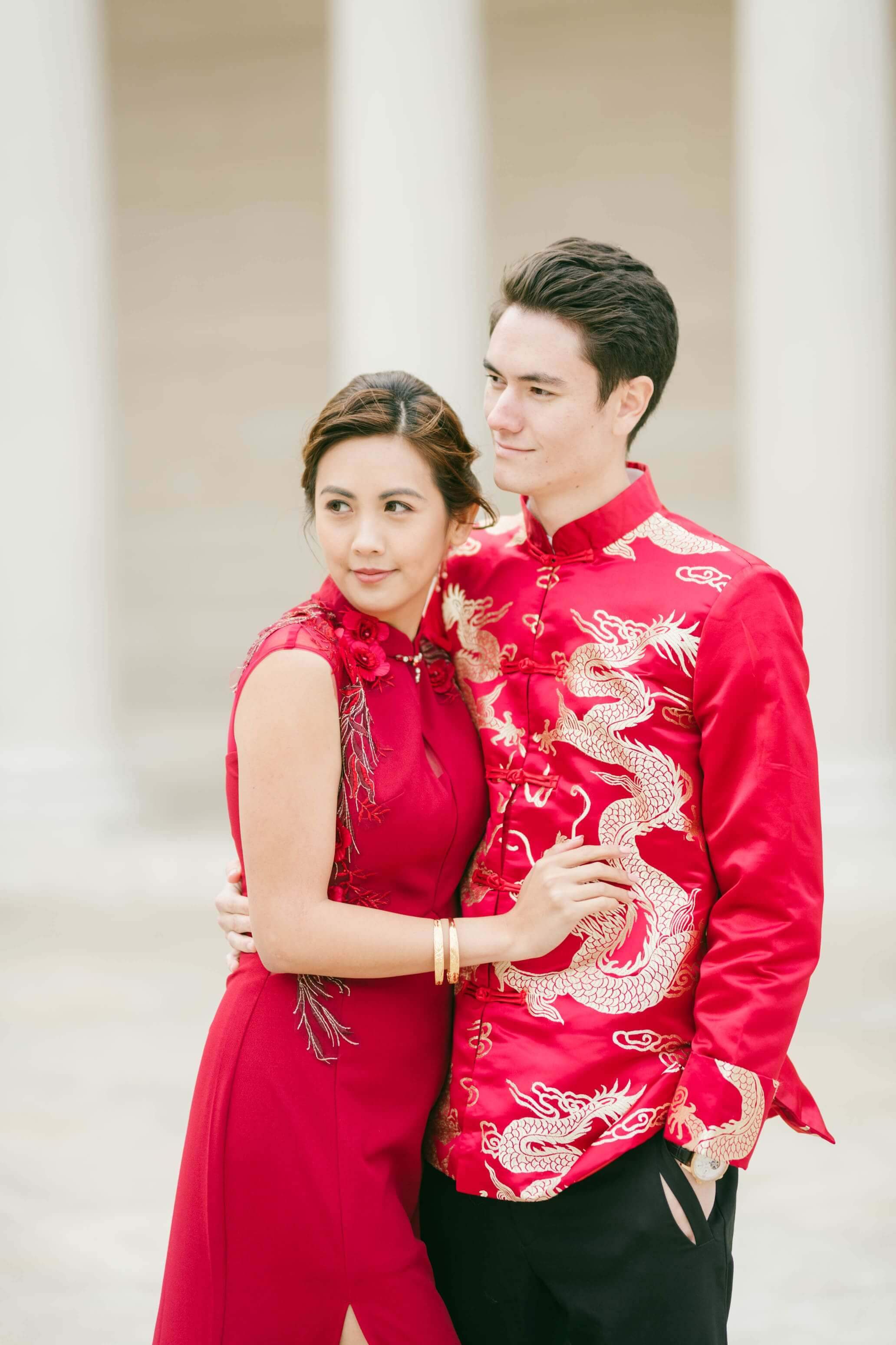 Modern Chinese Wedding Dress | Cheongsams & Qipaos | East Meets Dress - Red Marilyn Dress L Modern Chinese Wedding Dress | Cheongsams & Qipaos | East Meets Dress - Red Marilyn Dress L