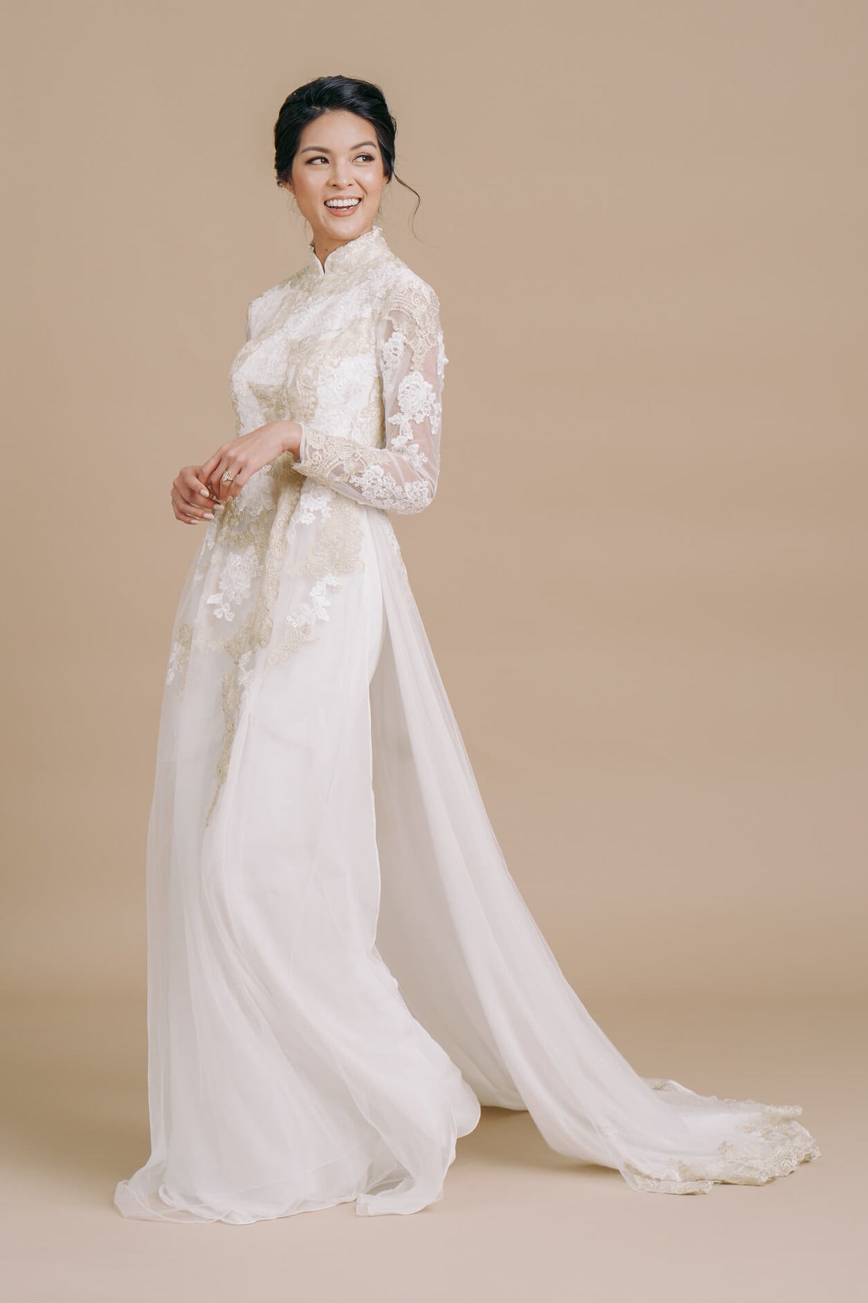 Modern Vietnamese Wedding Dress | Kathy Bespoke Ao Dai – East