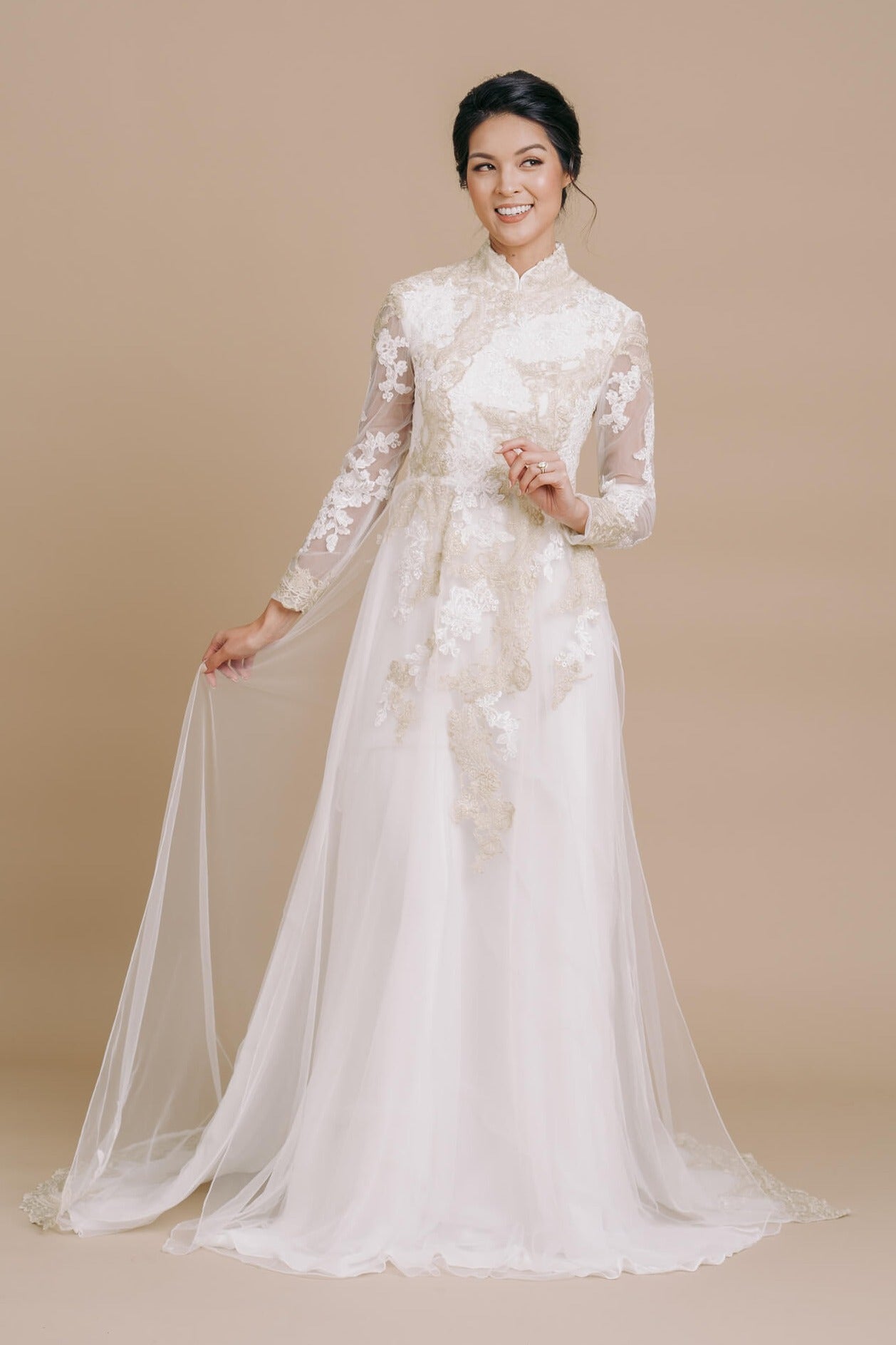 Modern Vietnamese Wedding Dress | Kathy Bespoke Ao Dai – East