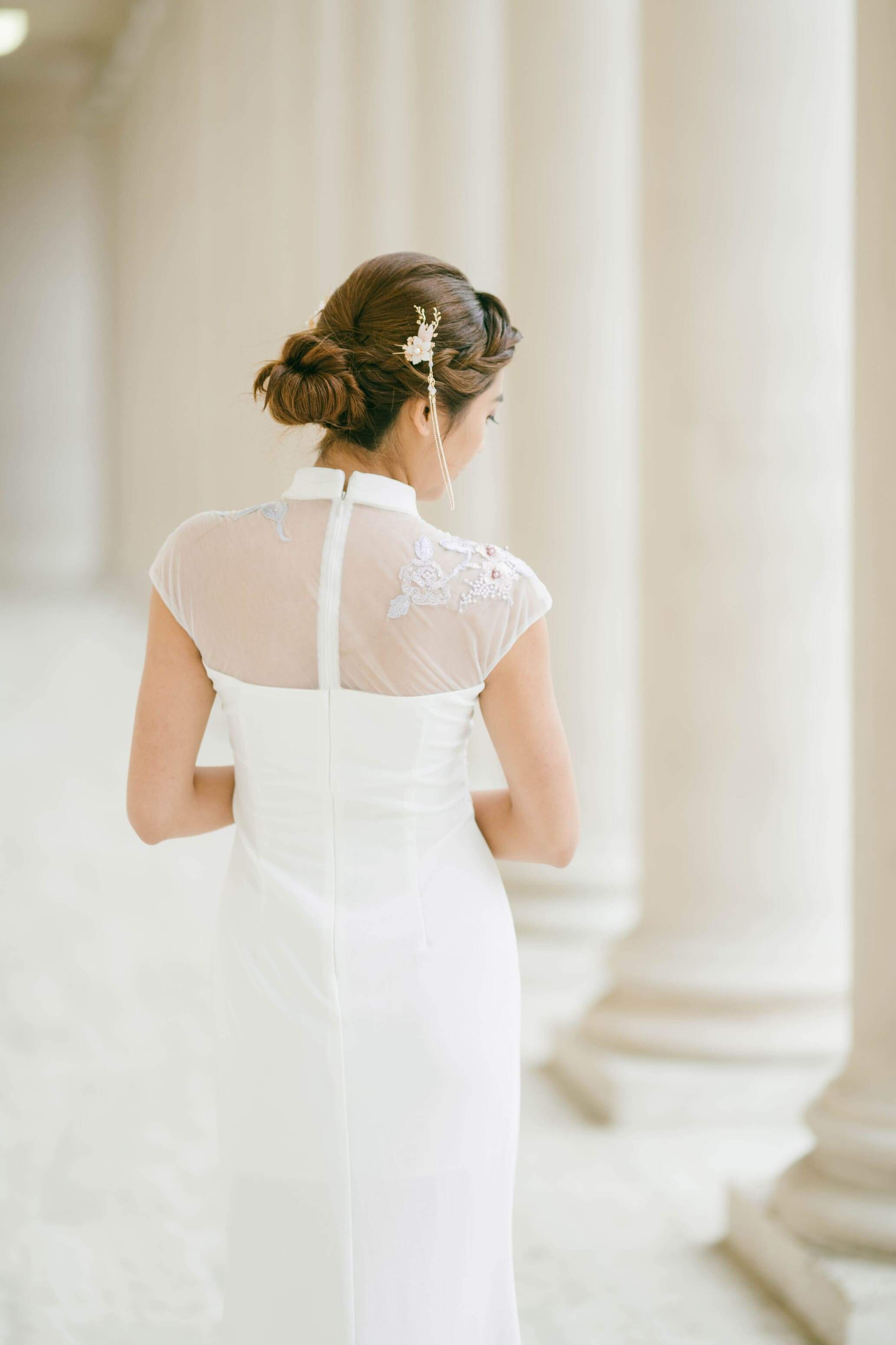 White Marilyn Dress | Modern White Chinese Wedding Dress | East Meets Dress White Marilyn Dress | Modern White Chinese Wedding Dress | East Meets Dress
