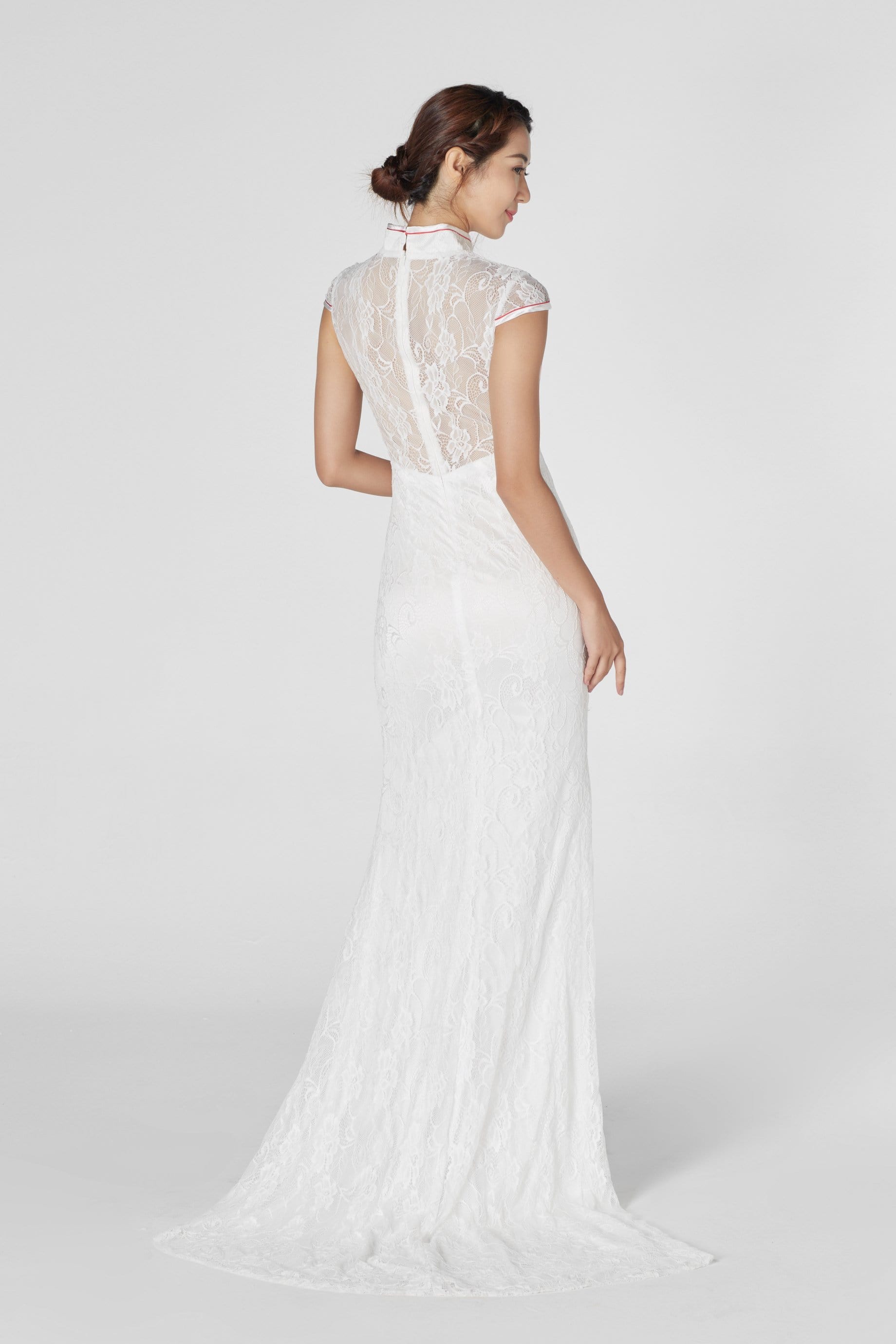 White Emma Bespoke Dress | Modern Chinese Wedding Dress | East Meets Dress