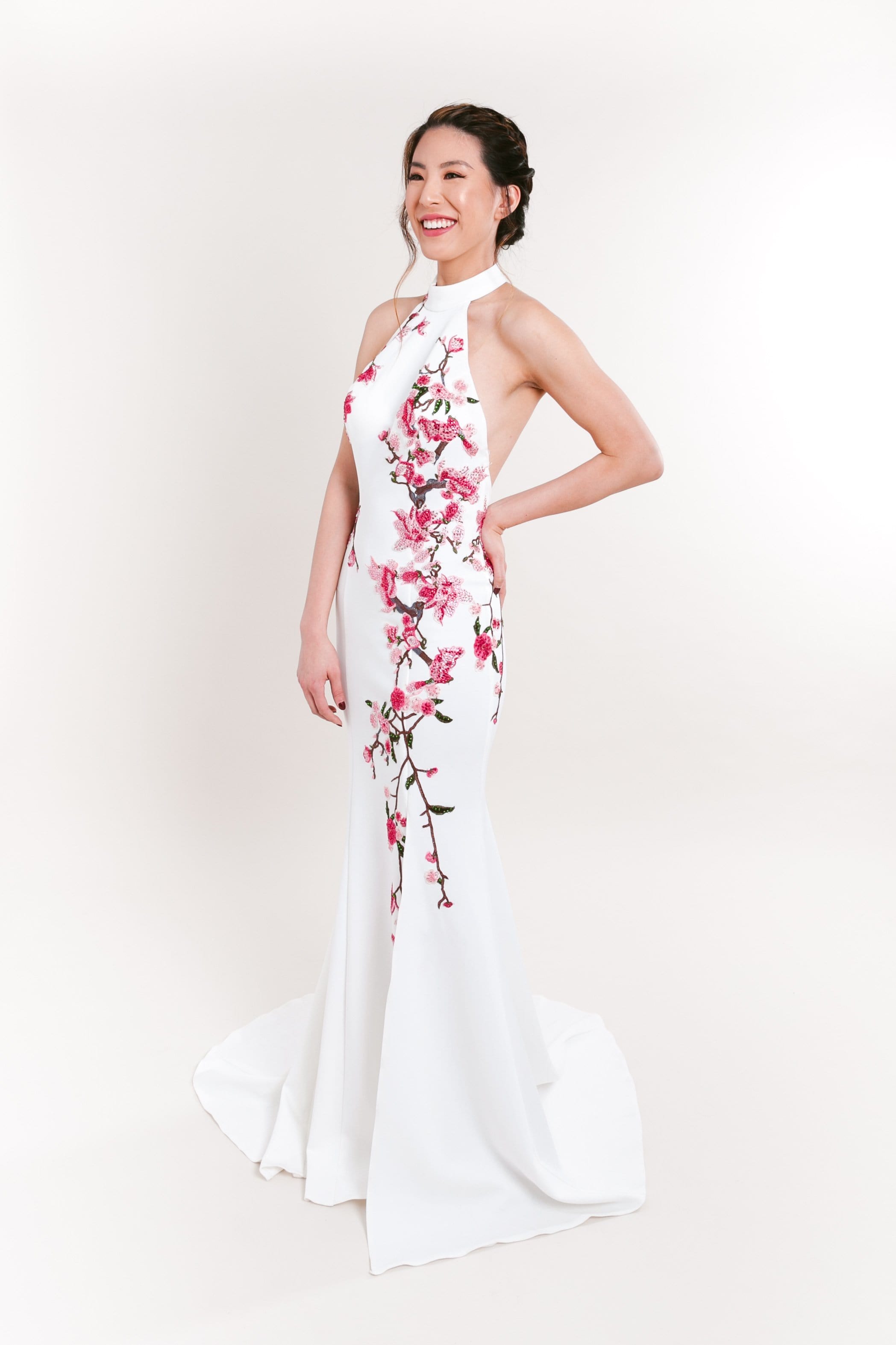 Celeste Dress | Modern White Cheongsam (Qipao)