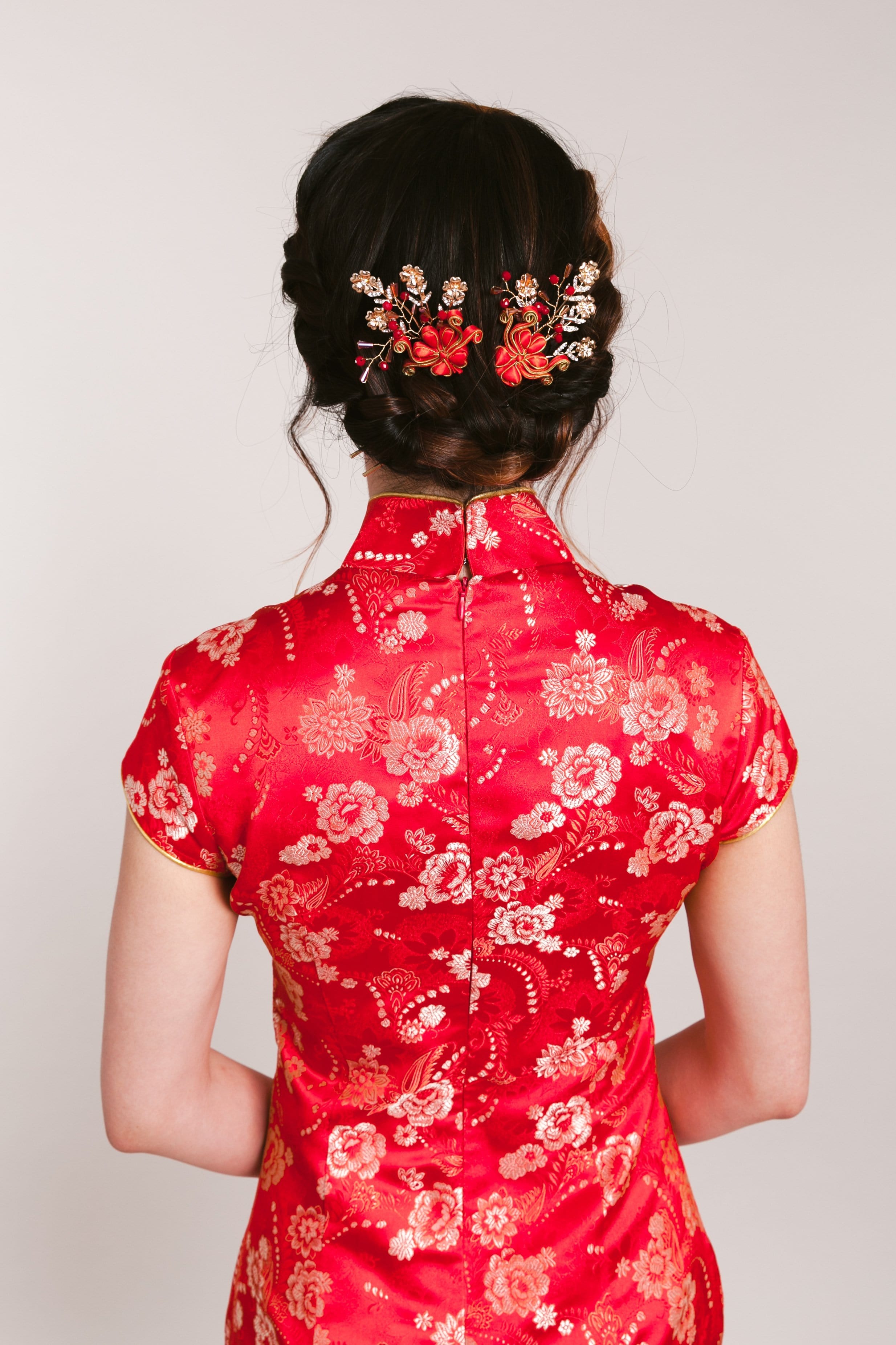 East Meets Chinese Style Red Dress Beautiful Chinese Wedding Qipao
