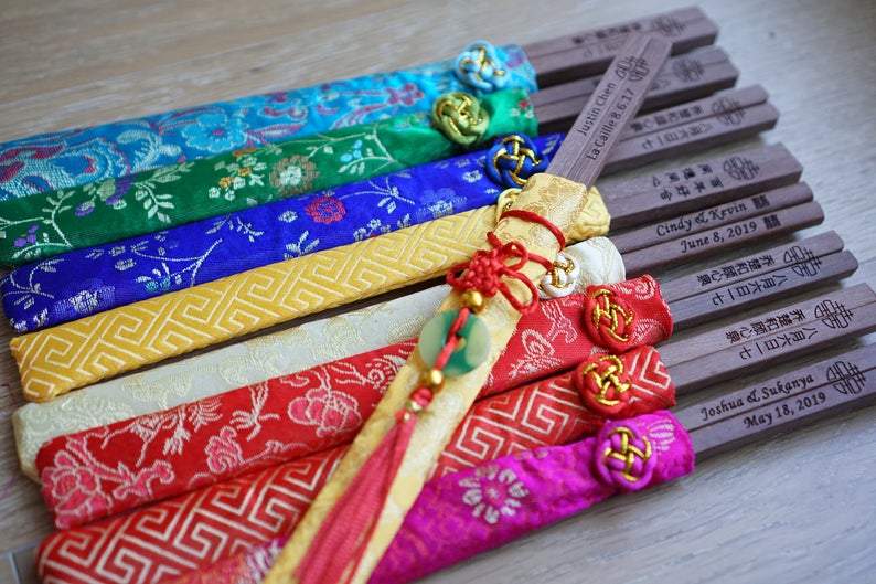 Bamboo Chopsticks with Silk Slip
